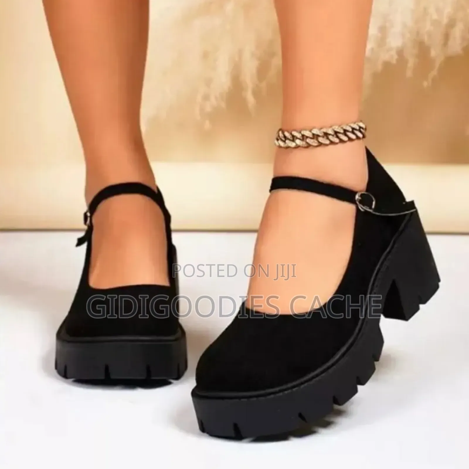 Mary Jane Women's Platform Shoes In Black And Pink Size 37-43