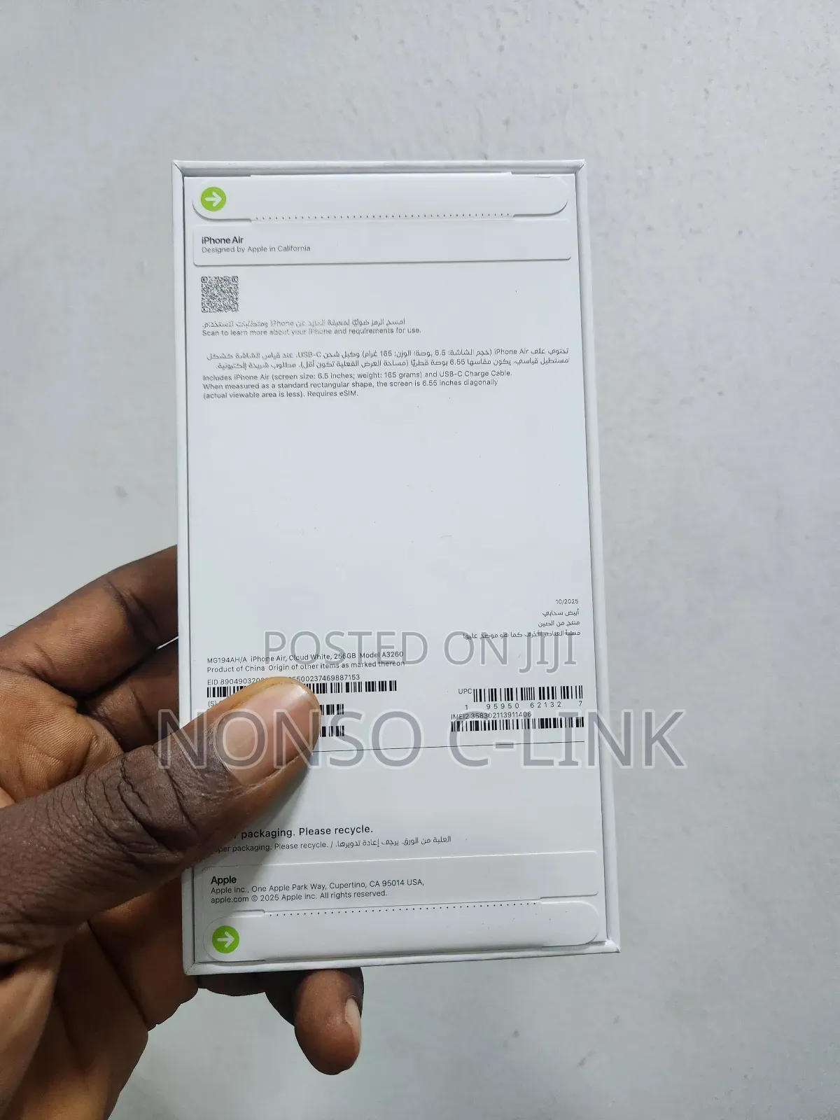 New Apple iPhone Air 256 GB White