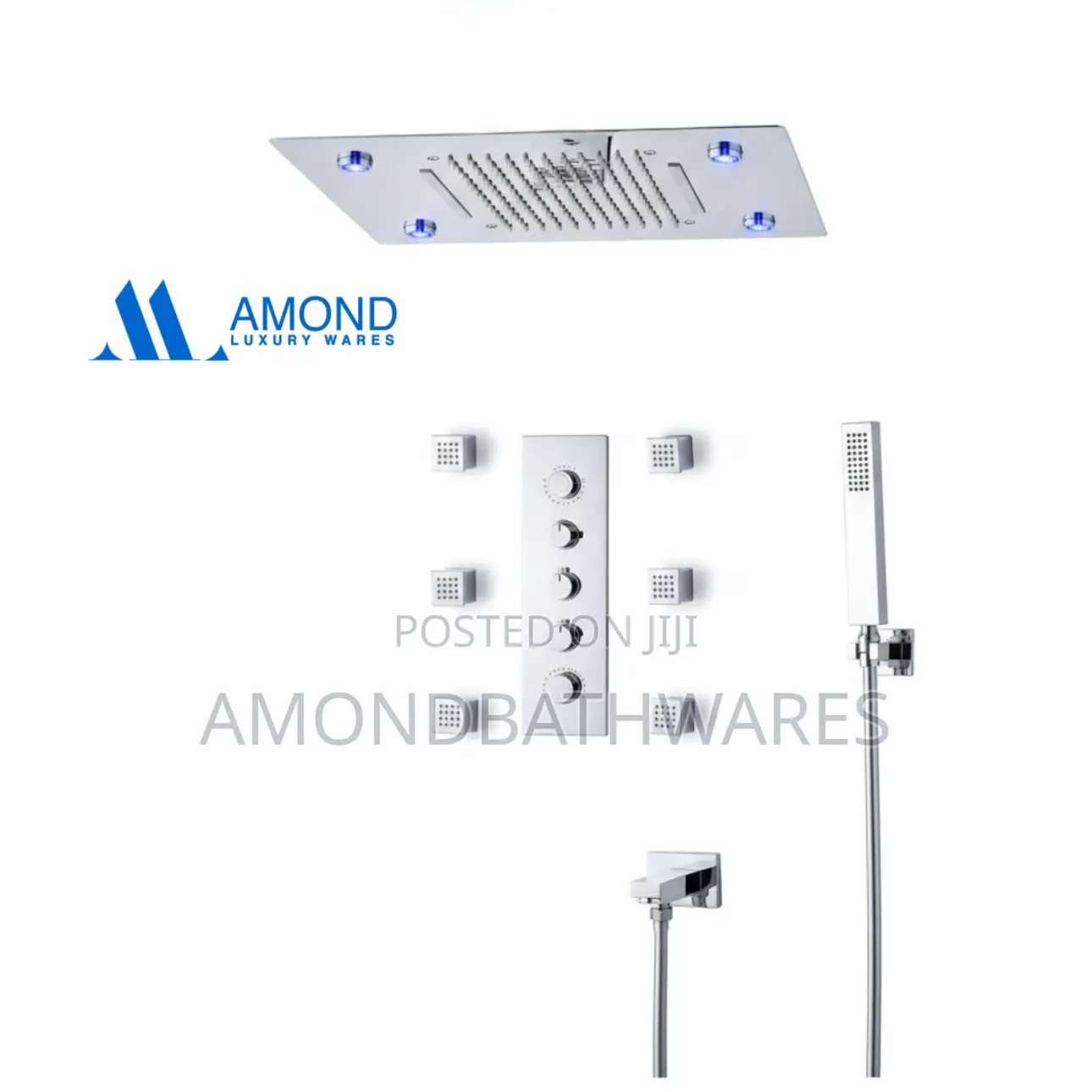 Chrome 6ways Conduit Shower With Body Jet