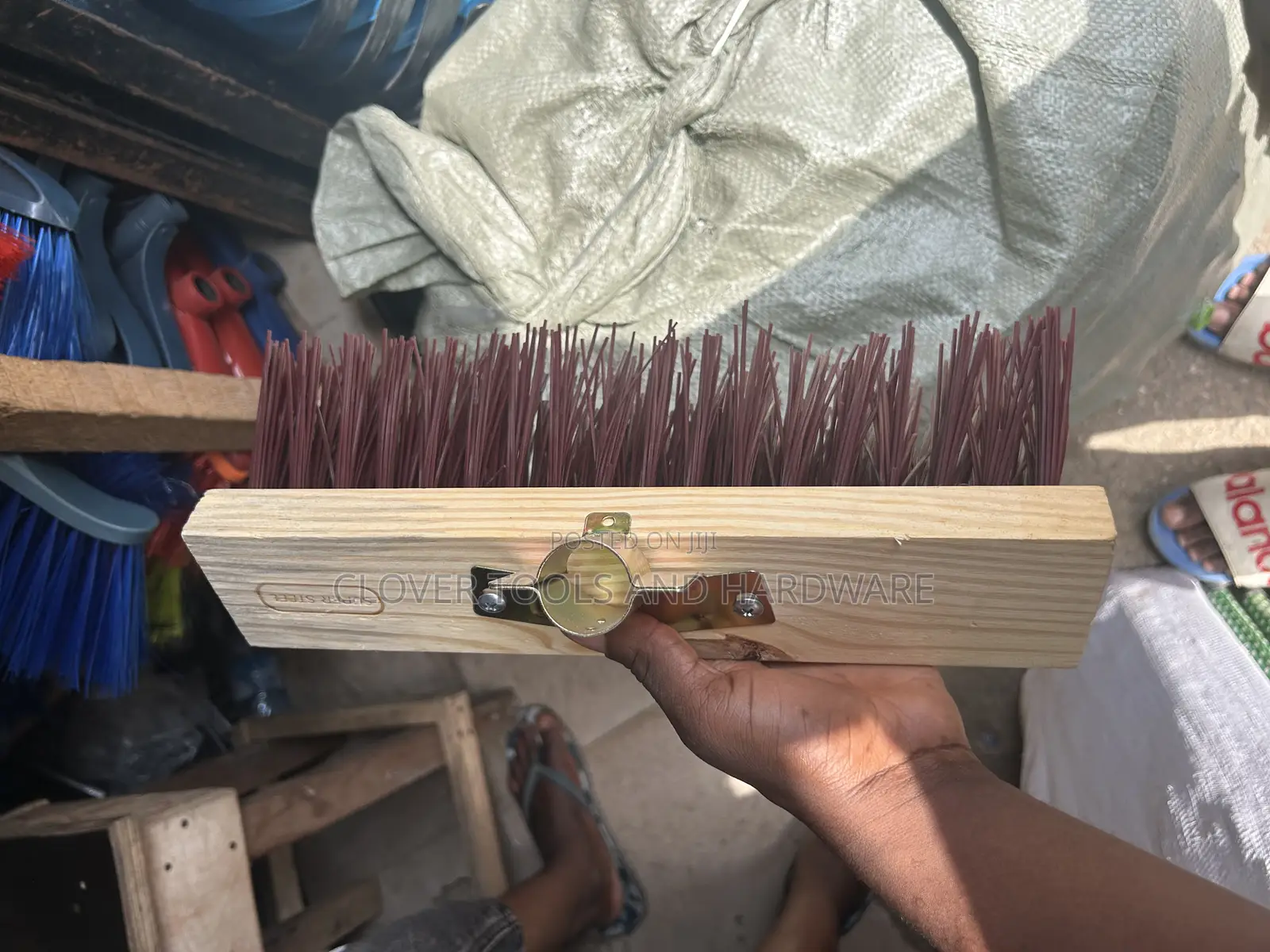Hard Bristle Push Broom Head