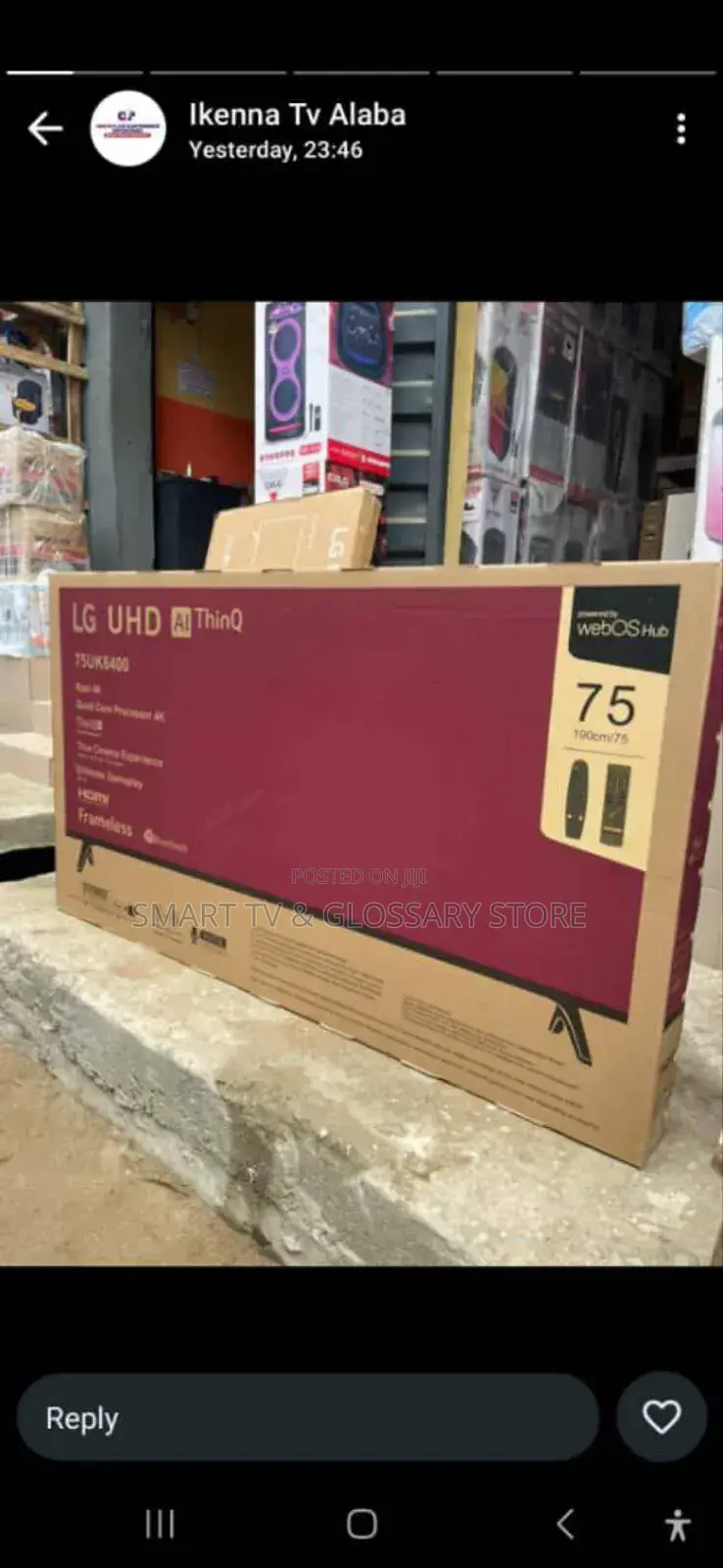 75 Inches Lg Smart Tv With Inbuilt Bluetooth Wifi Facebook And More