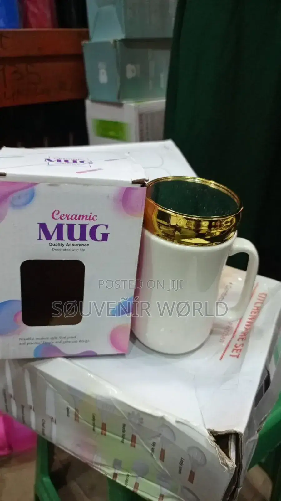 Premium Gold-Rim Ceramic Mug ,Bulk Price
