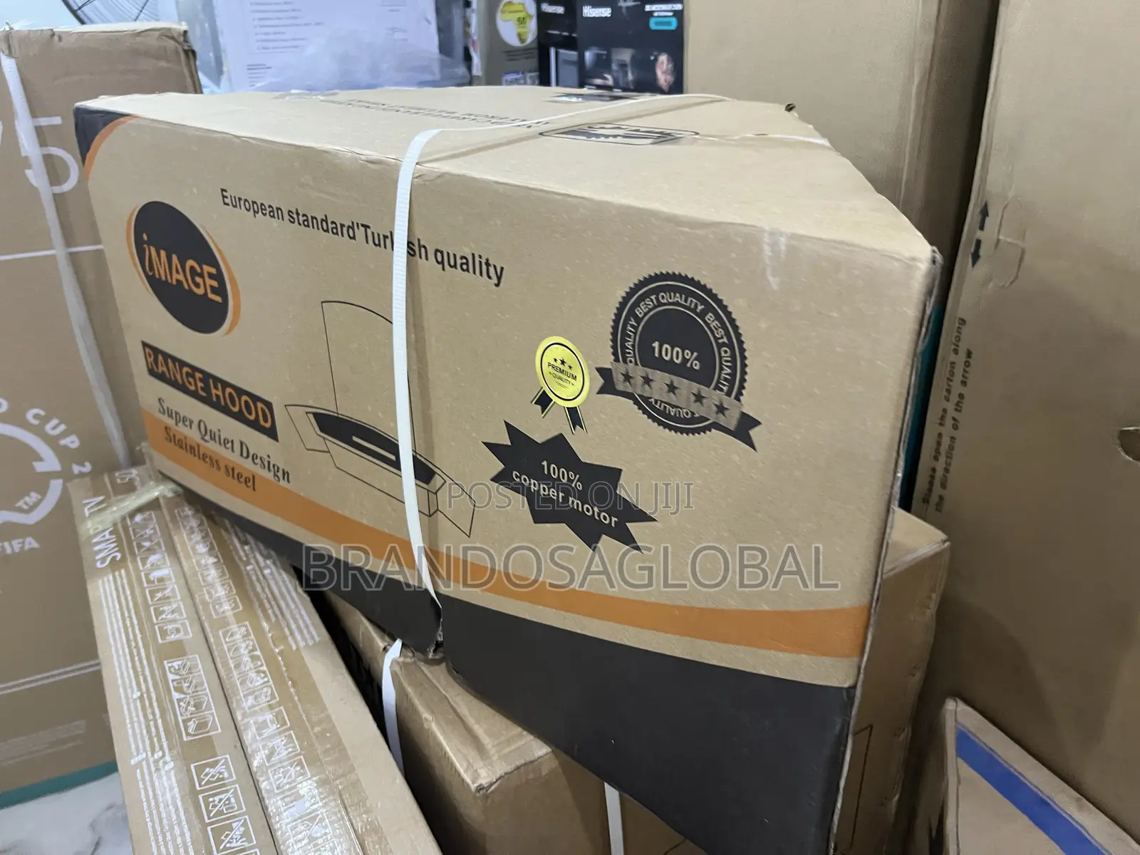 Image 90cm Kitchen Hood With Grease Filter (Im-90c-Bs)