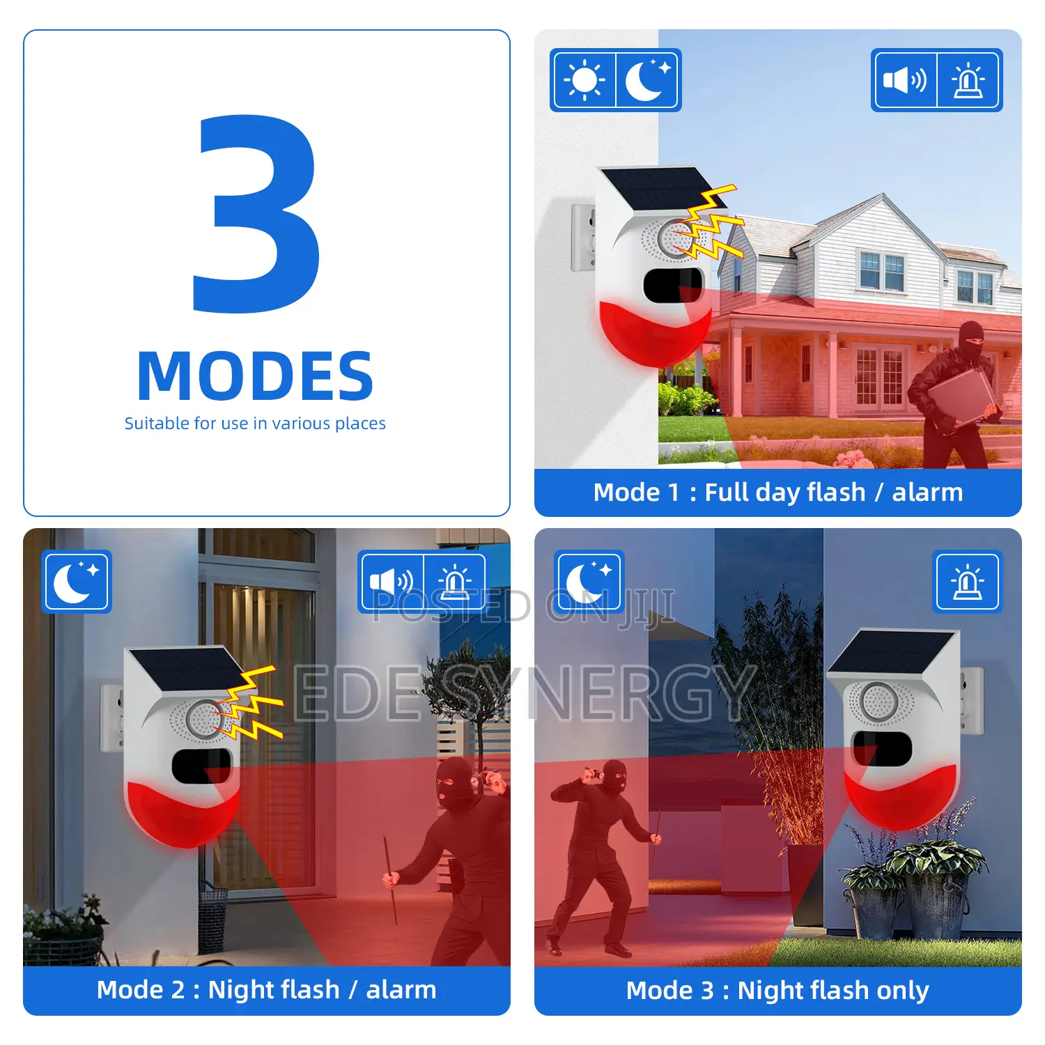 120db Loud Strobe Siren Smart Wifi Intruder Motion Sensor