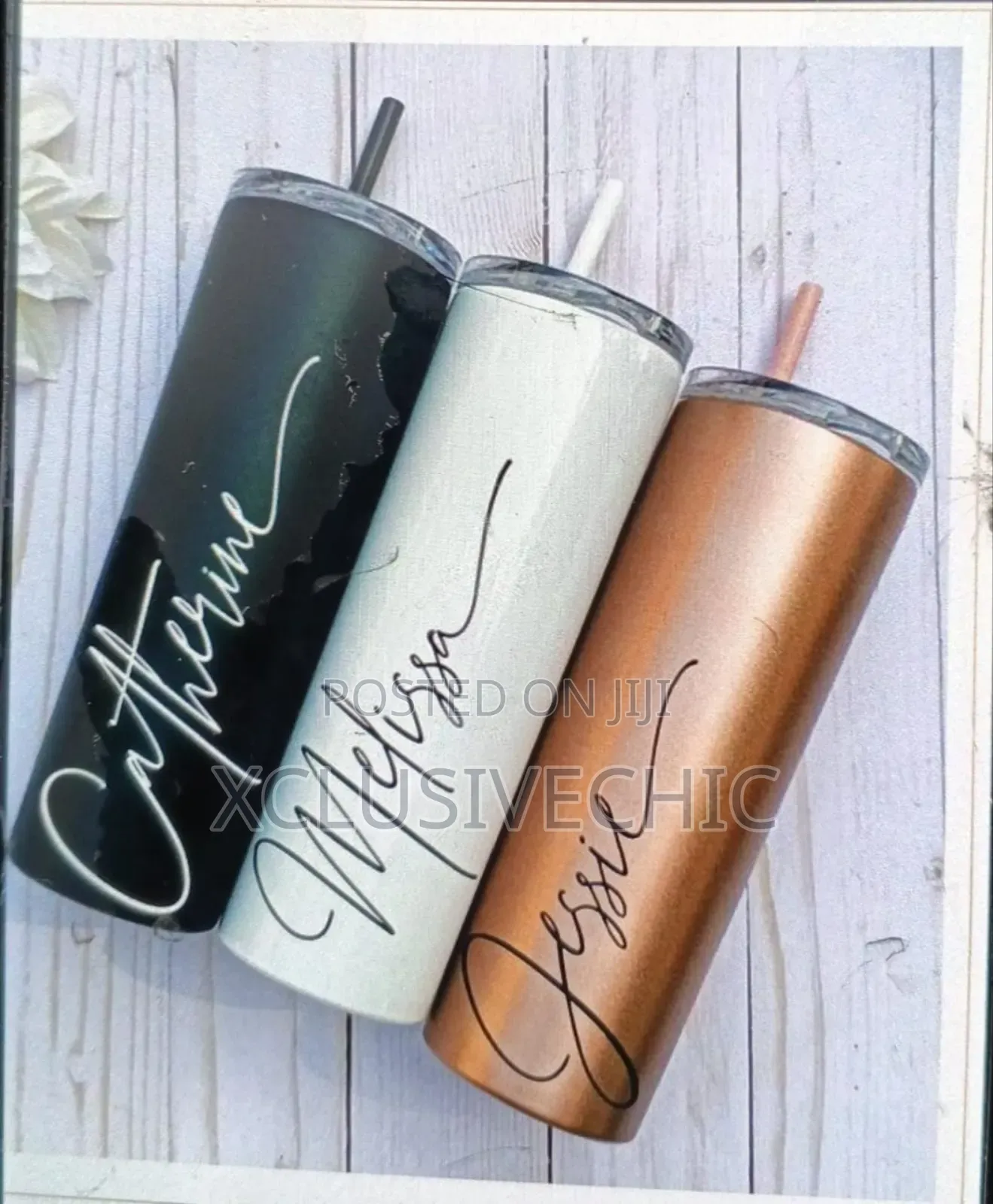 Personalized Skinny Tumbler With Slide Lid Stainless Straw