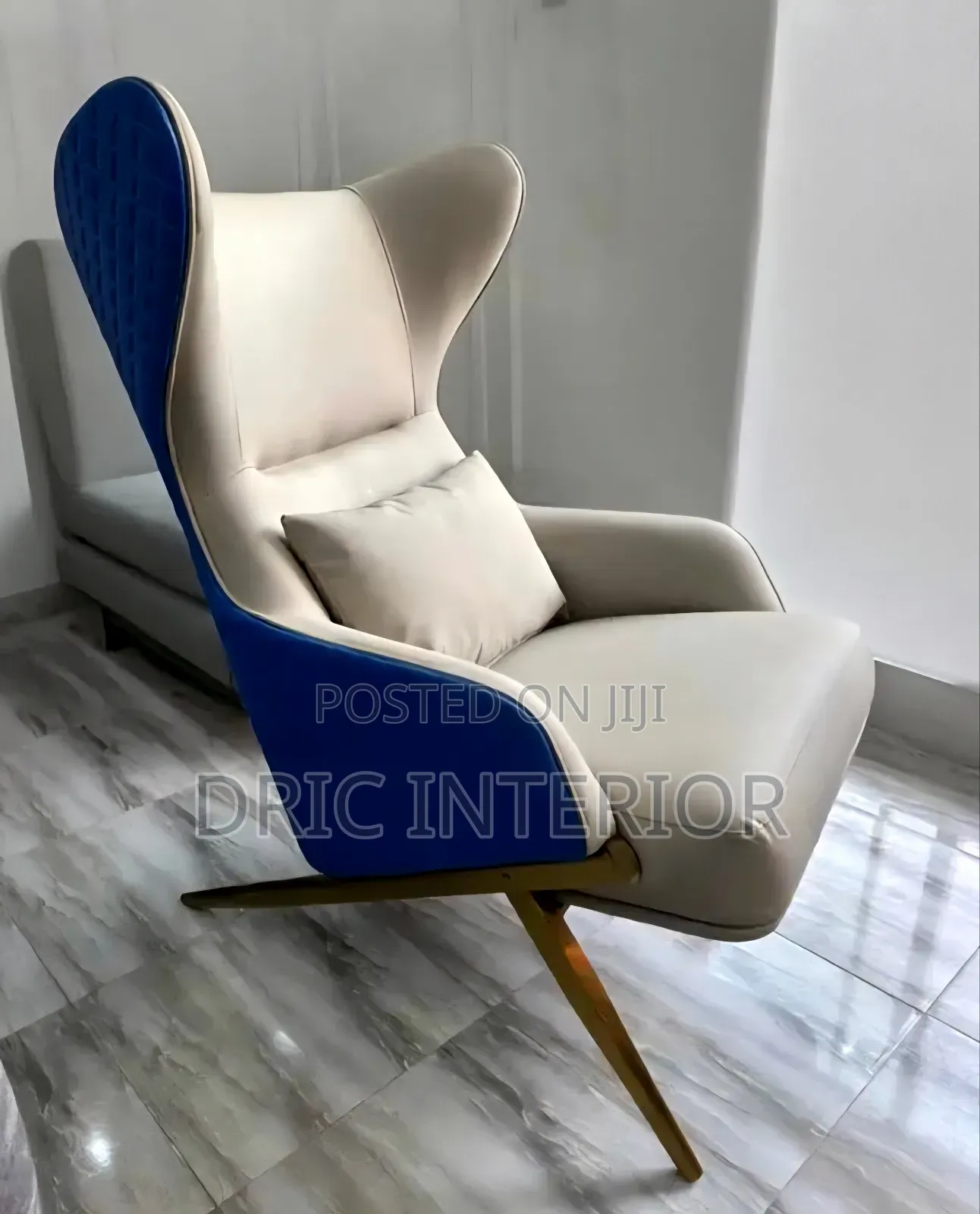 Wingback Accent Chair - Luxury Beige Accent Chair