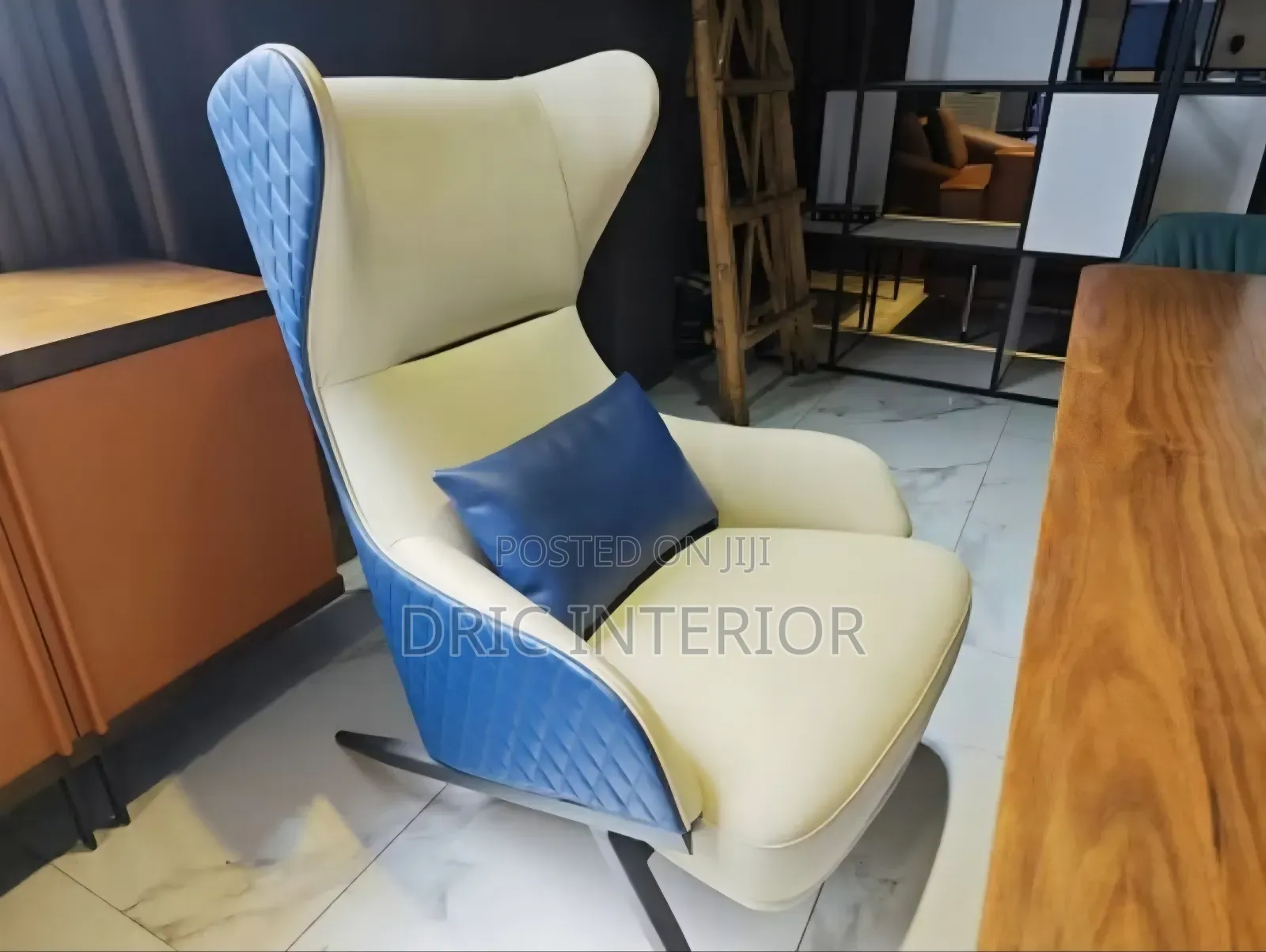 Wingback Accent Chair - Luxury Beige Accent Chair