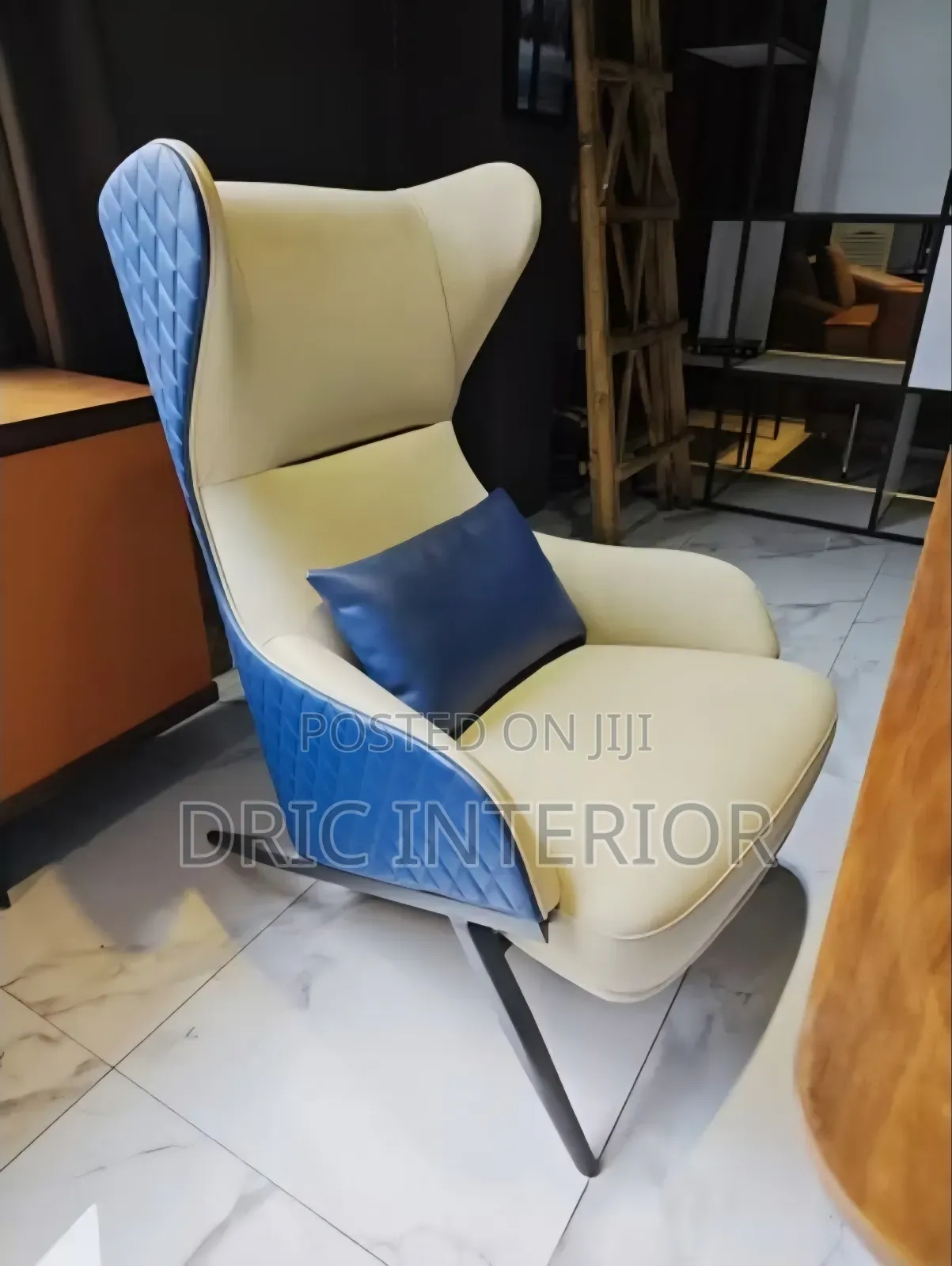Wingback Accent Chair - Luxury Beige Accent Chair
