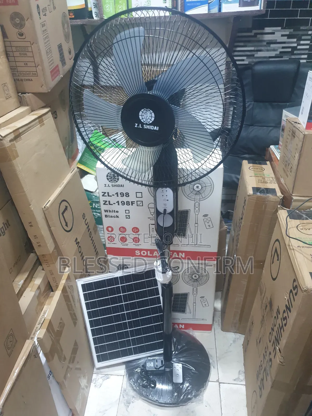 Powerful 16" Inches Solar Fan Will Dc Bulb and Remote Control + Panel