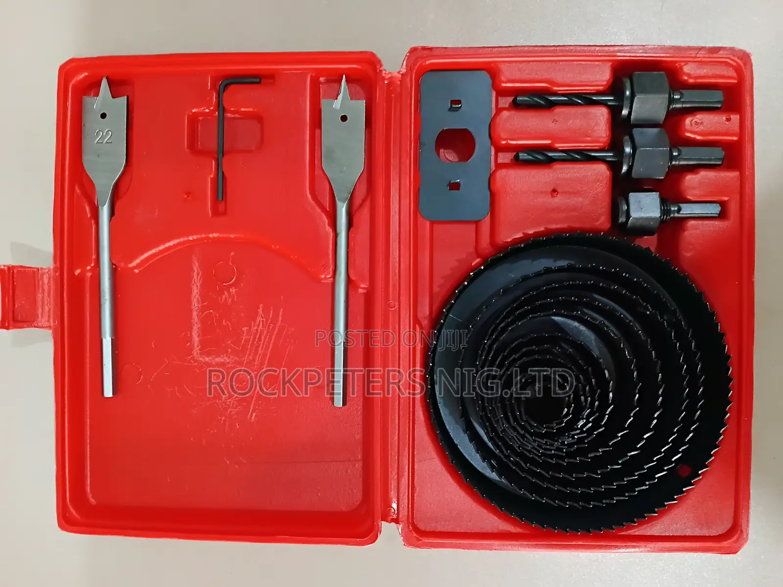 Jumlee 18-piece 19-127mm Wood Hole Saw Set.