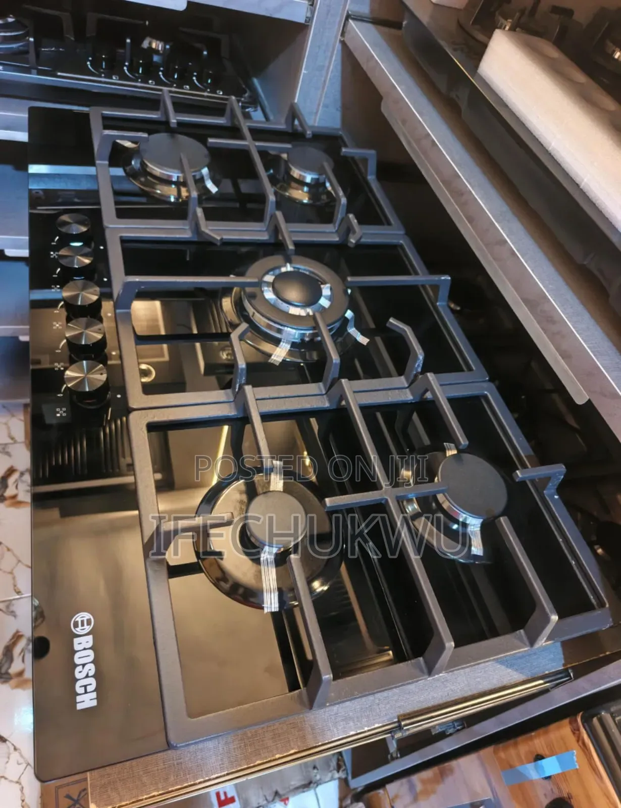 Original Bosch Inbuilt Cabinet 90cm Luxury 5 Burners Gas Cooker Hob