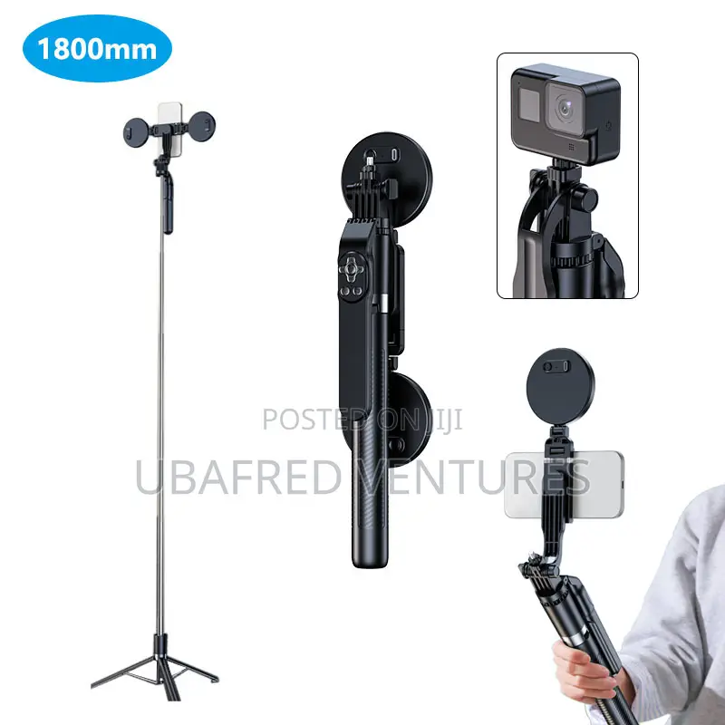 Wireless Remote Control Tripod Mini Selfie Stick With Dual Led Light
