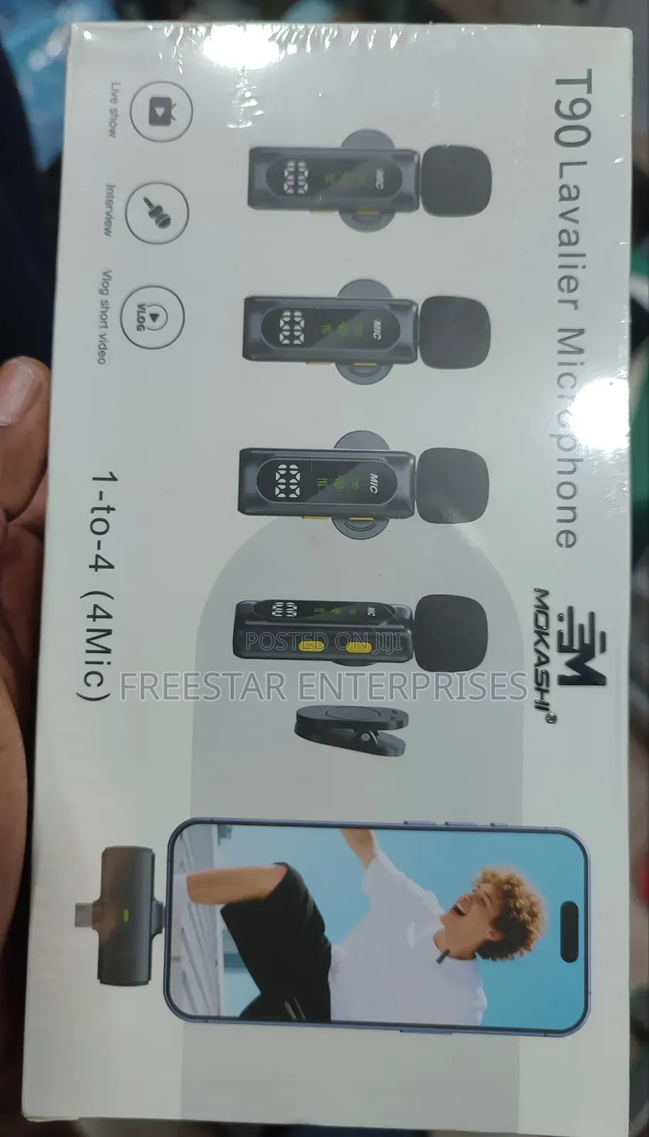 T90 Lavaliar Microphone. T90 Wireless 4 in 1 Mic.