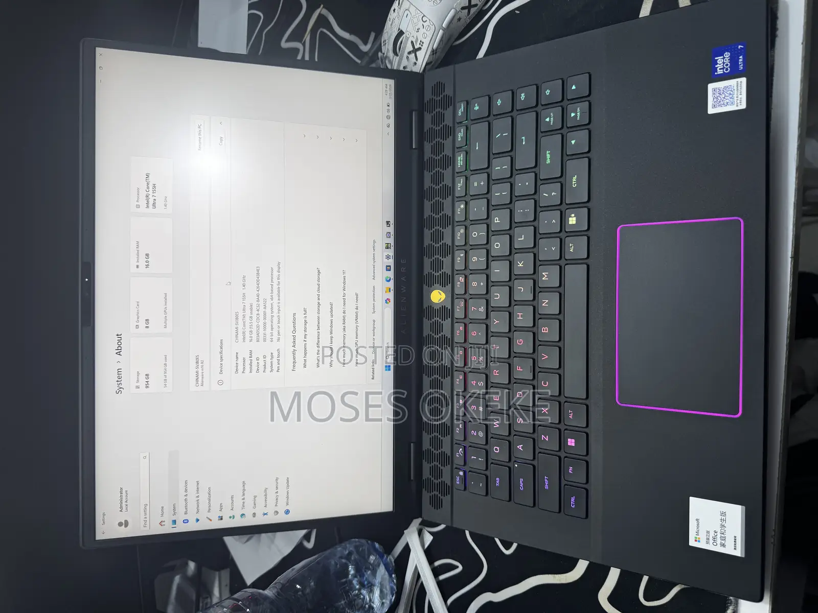 Laptop Alienware M15 r3 16GB Intel Core Ultra 7 SSD 1T