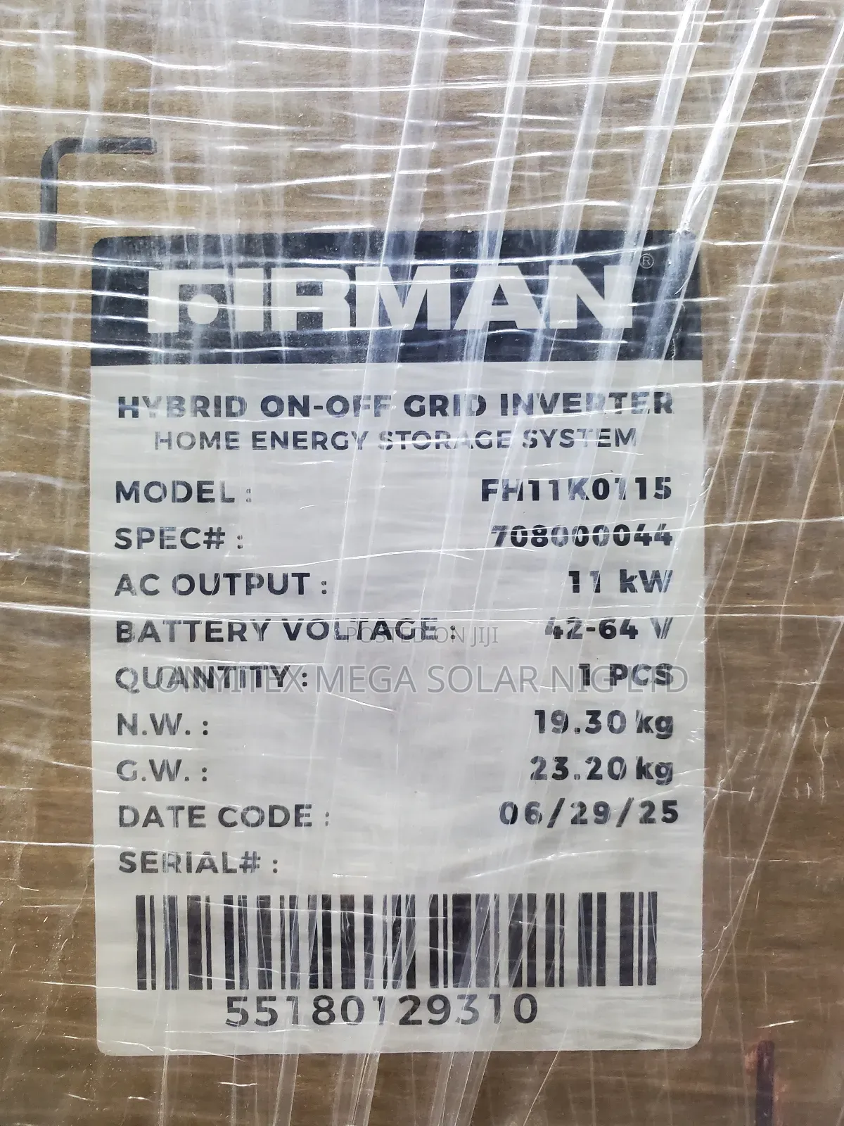 Firman 11kva 48v Hybrid on-Off Grid Inverter