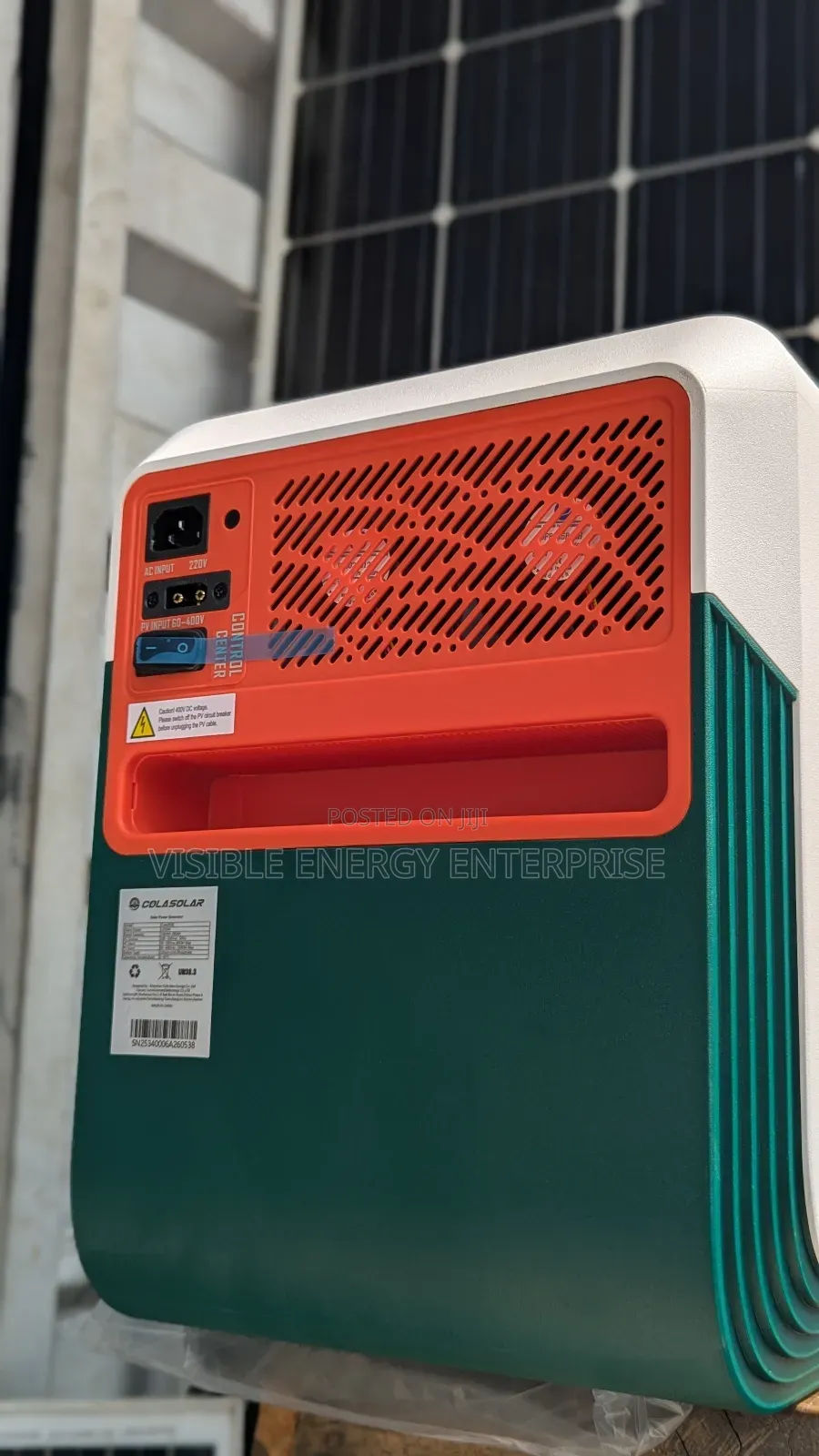 Cola 3600 Solar Power Generator