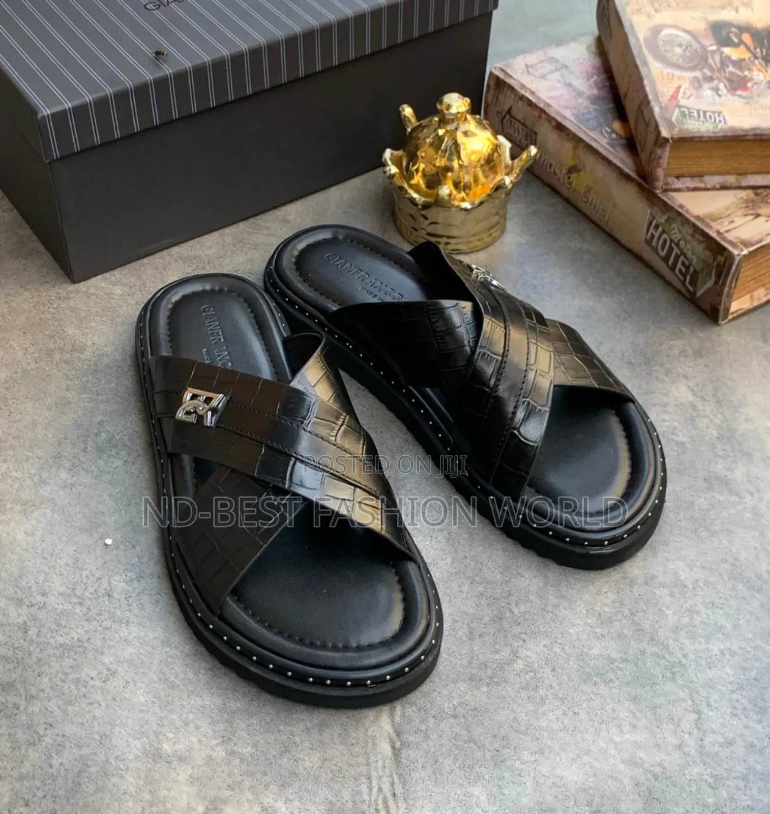 Cavalli Leather Slippers
