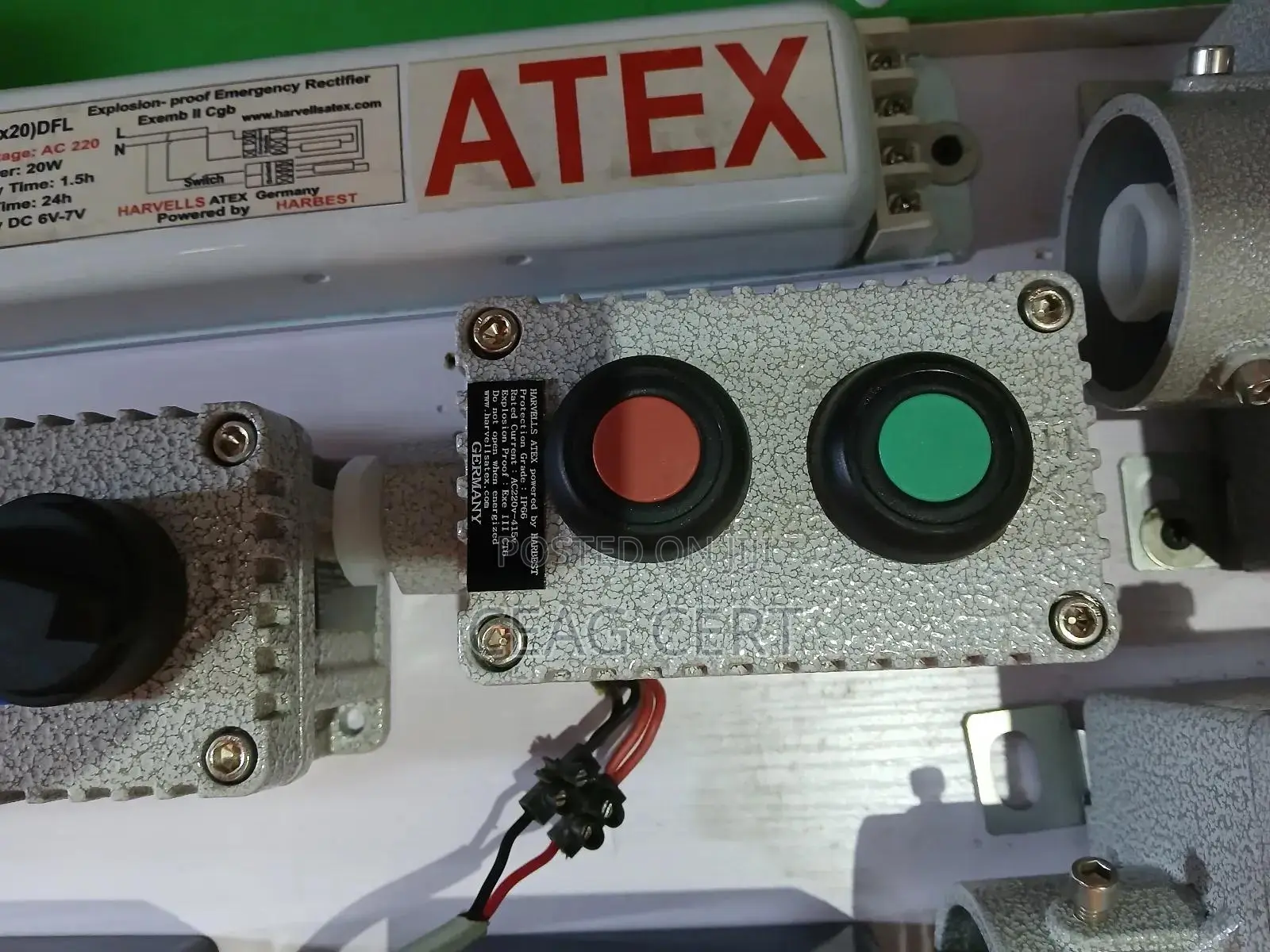 Start and Stop Pushing Button.