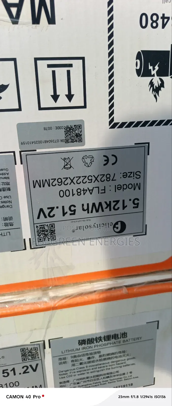 5kwh 51.2v Felicity Lithium Battery