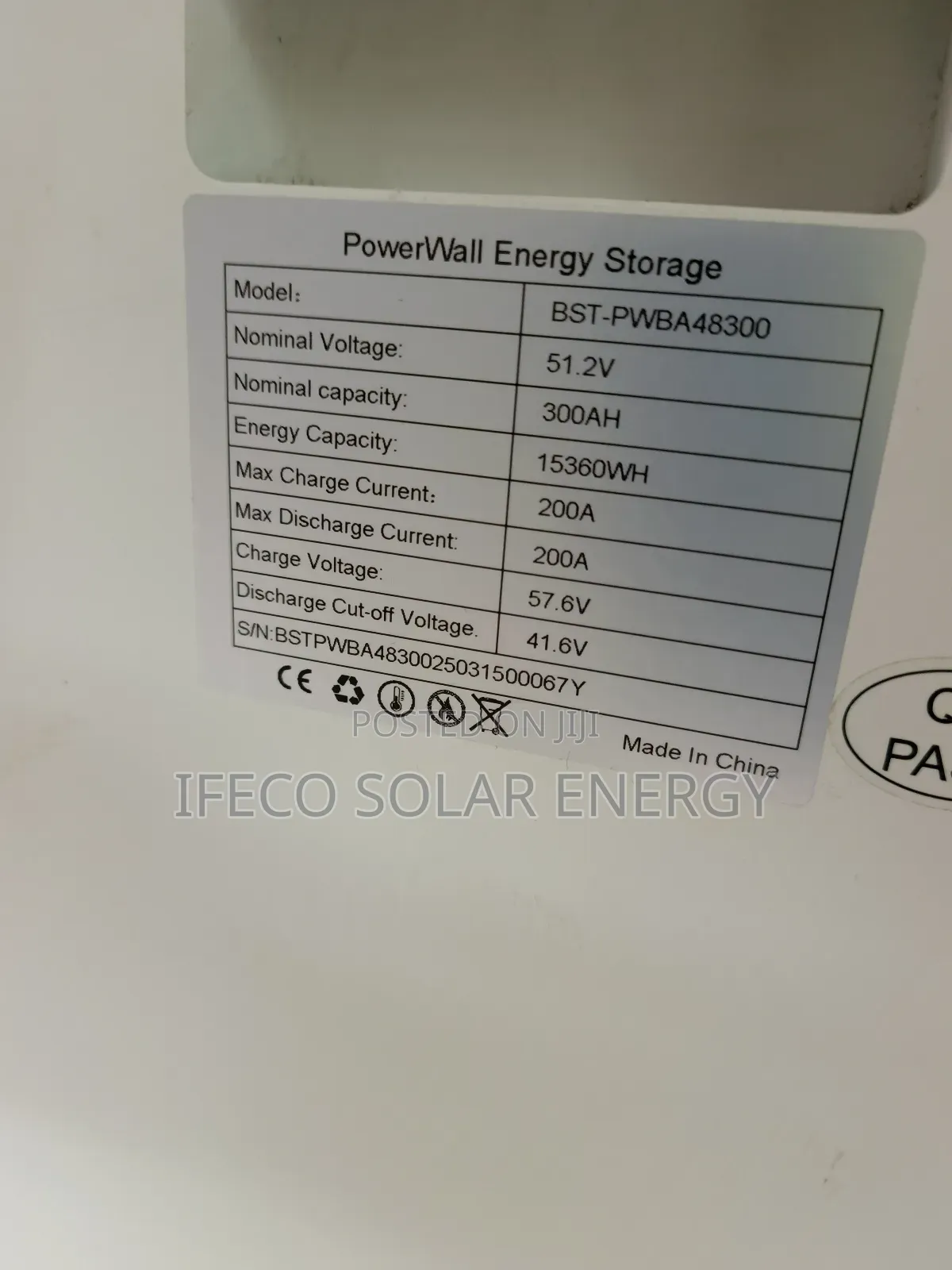 Entelechy Lithium Ion Battery 15kwh 51.2v