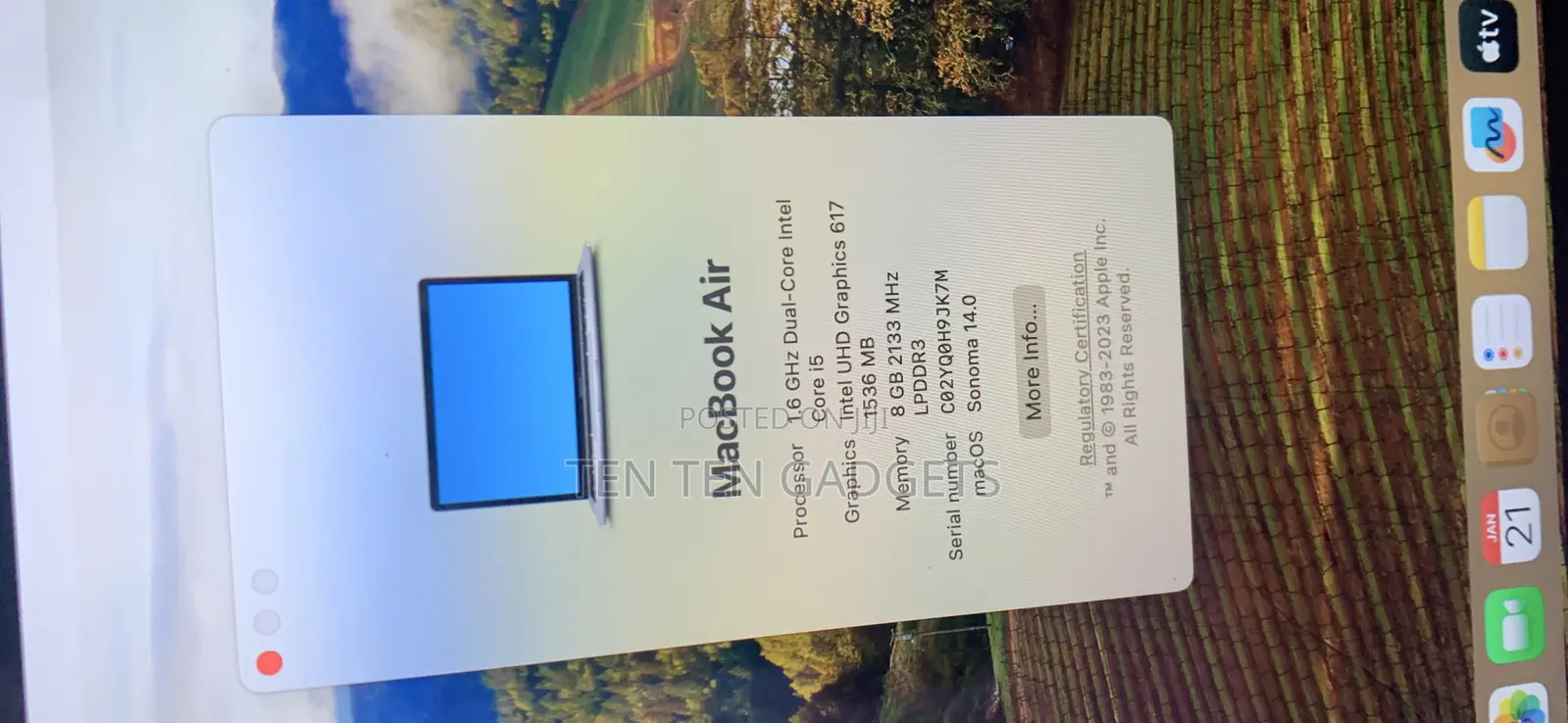 Laptop Apple MacBook Air 2019 8GB Intel Core I5 SSD 512GB