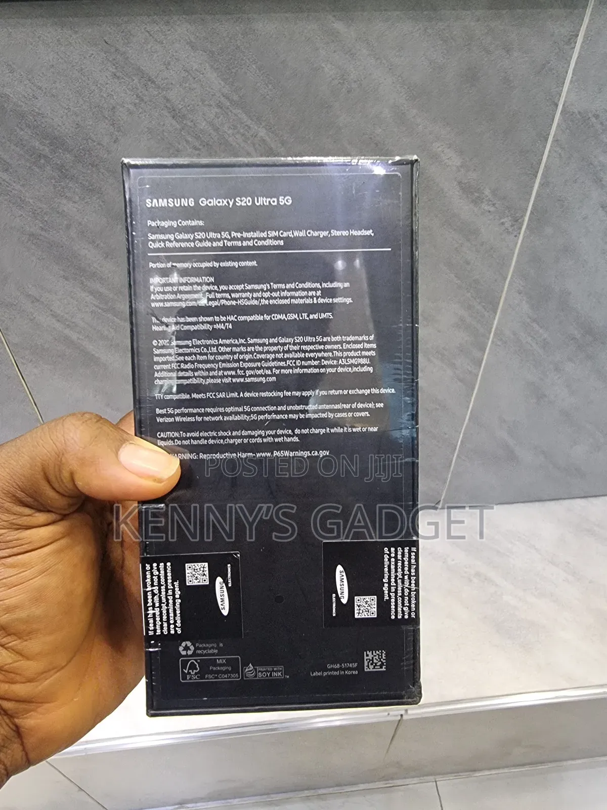New Samsung Galaxy S20 Ultra 5G 256 GB Black