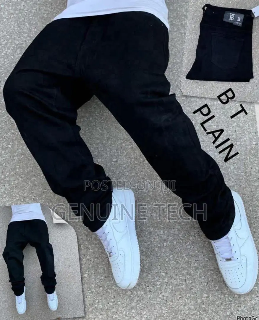 Quality Mens Black Straight Jeans