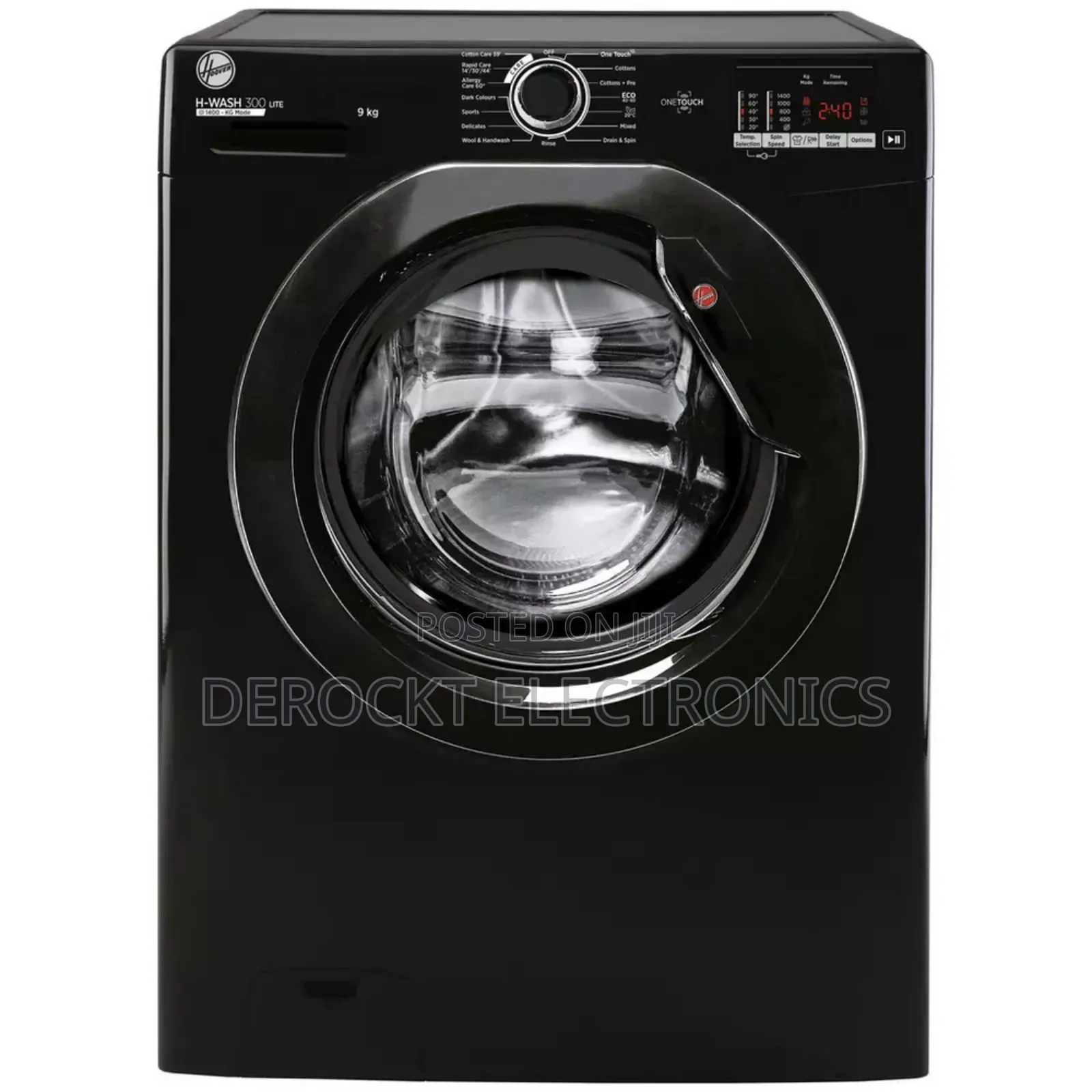 Hoover H-Wash 300 Lite 9kg Washing Machine (Black)