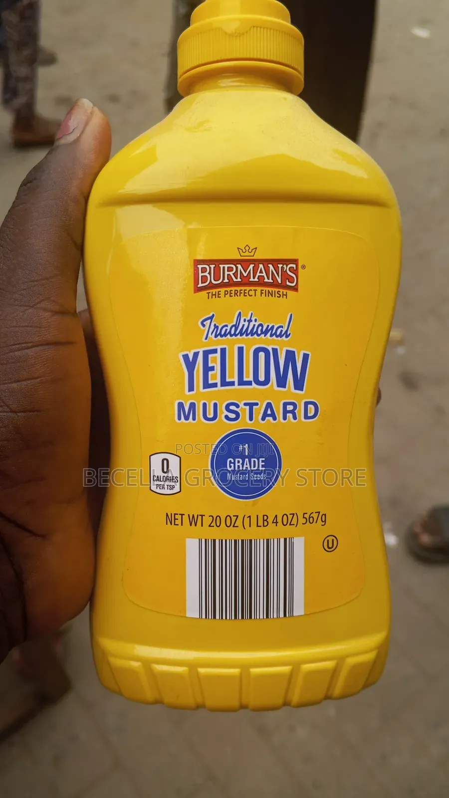 Burman's Traditional Yellow Mustard 12×567g