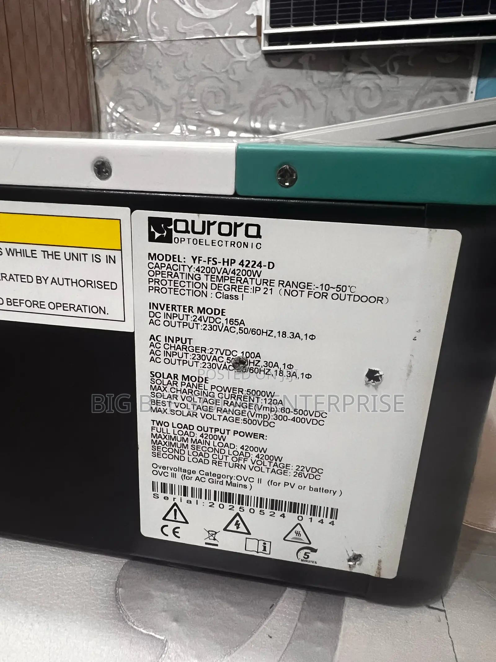 Aurora 4.2kva 24v Hybrid Inverter