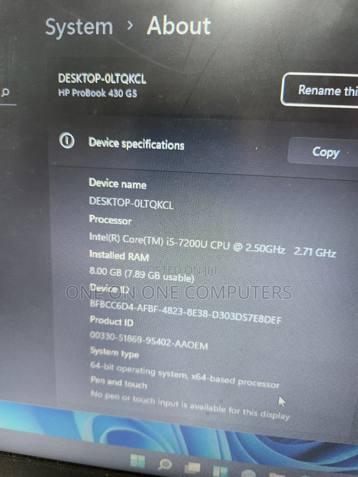 Laptop HP ProBook 430 G4 8GB Intel Core I5 SSD 256GB