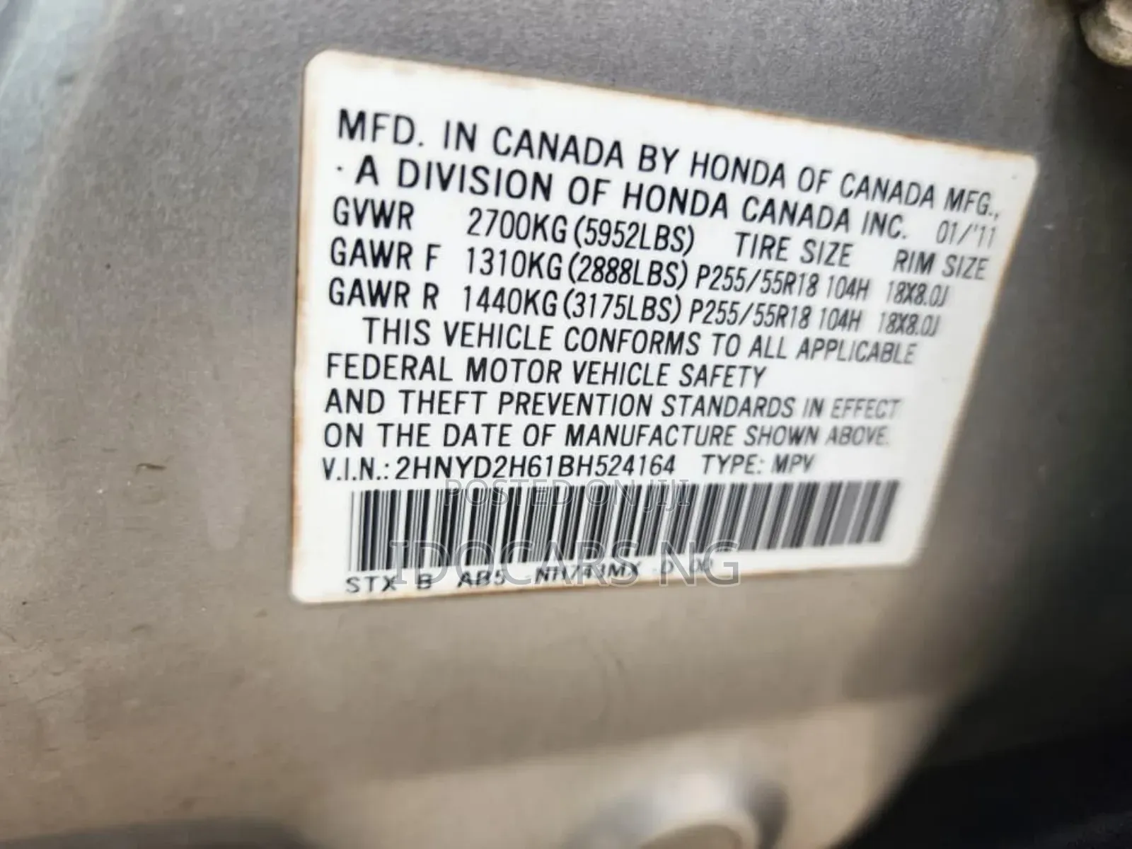 Acura MDX Advance Package SUV AWD (3.7L 6cyl 6A) 2011 Silver