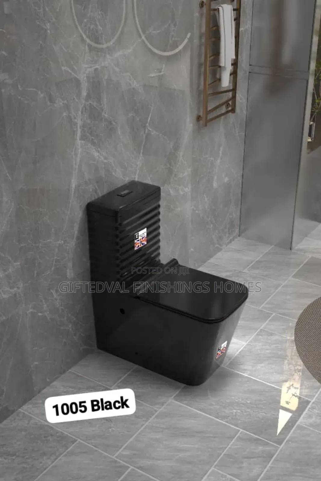 High Quality Black Opal Water Closet Set