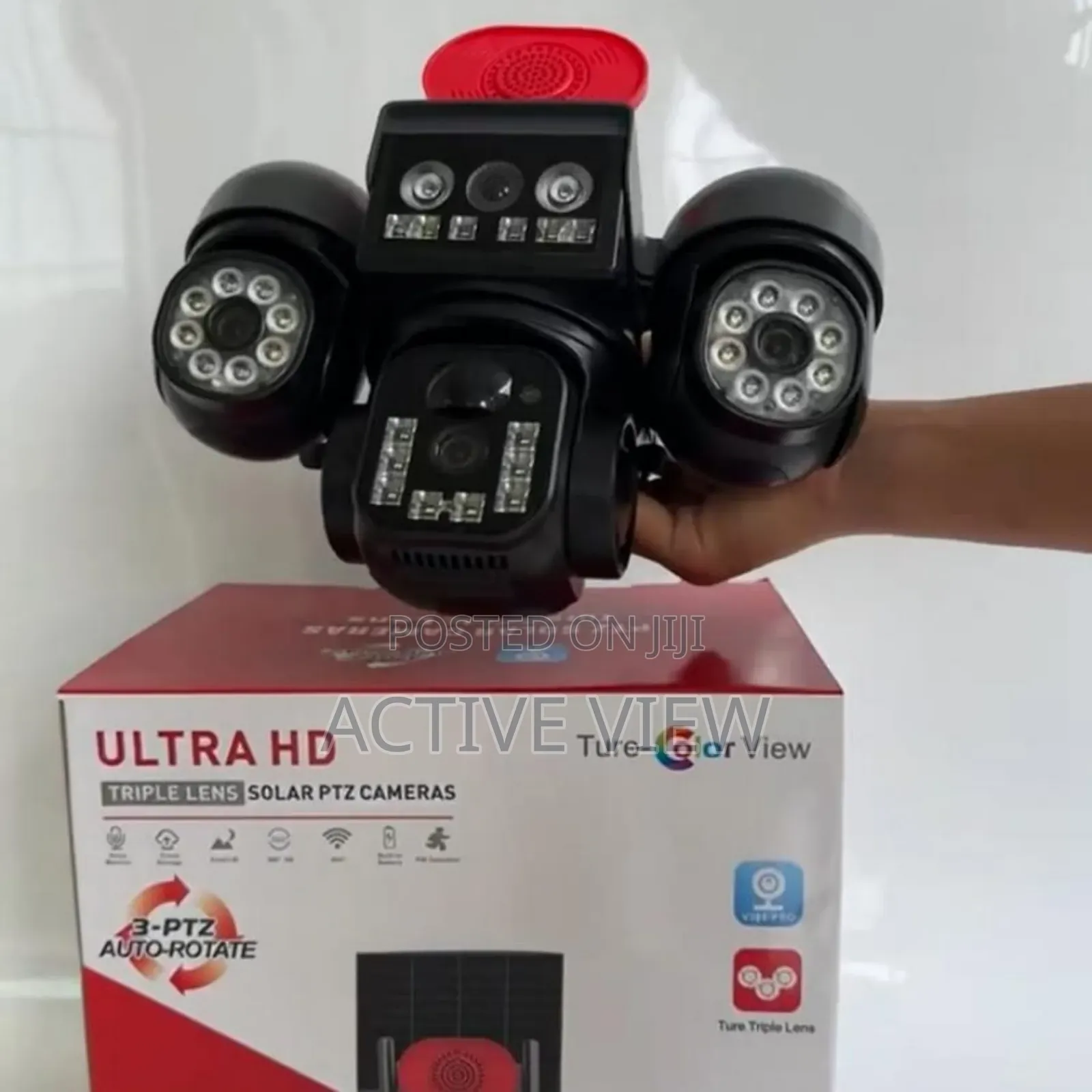 PTZ Security 3lens 4g CCTV Solar Camera