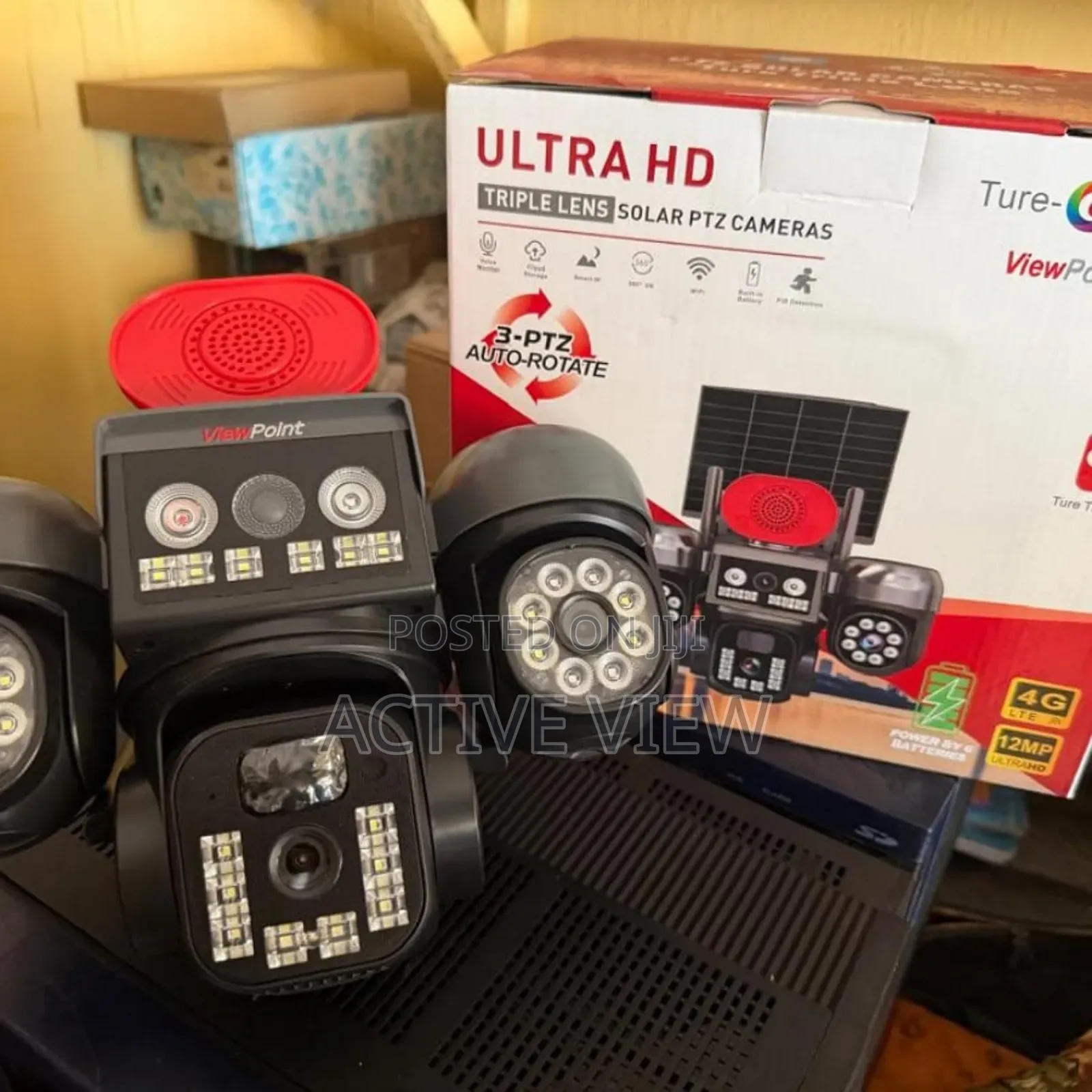 PTZ 4g Security 3lens CCTV Solar Camera