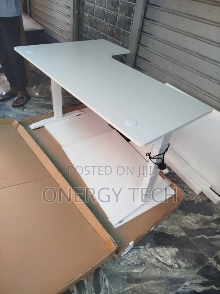 Original L Shaped Adjustable Electric Sit-Stand Desk With Warranty