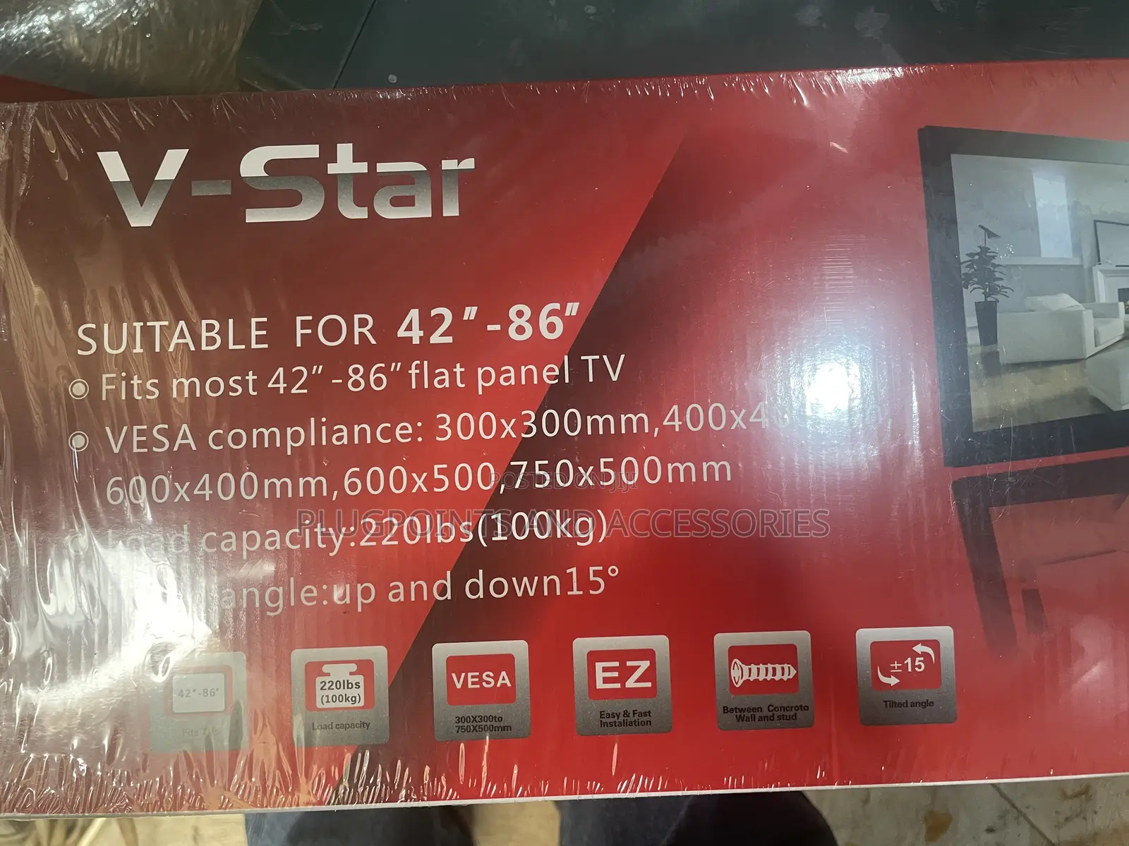 42 to 86" Tv Wall Mount Tilts Up Down