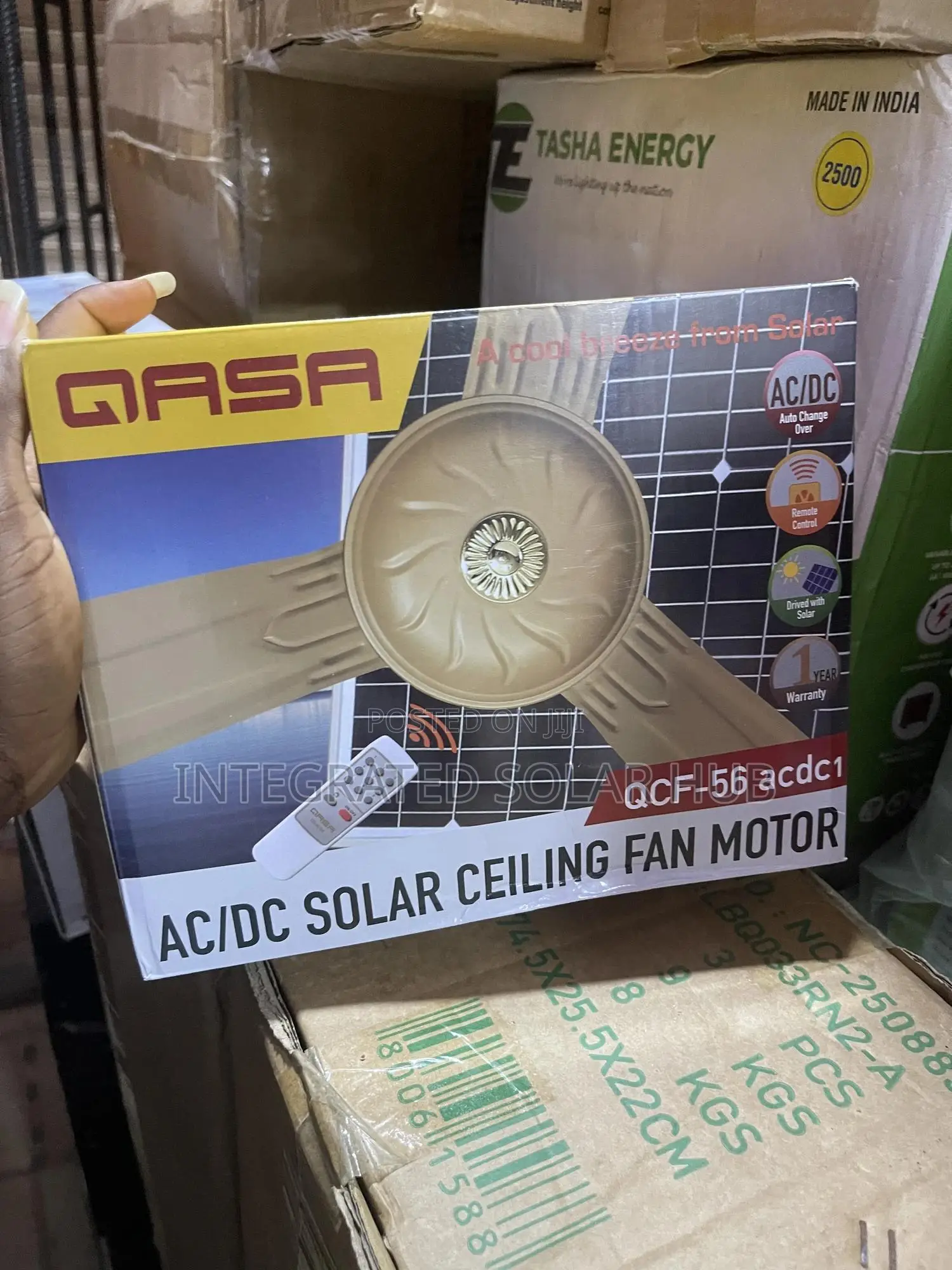 Qasa Ac/Dc Solar Ceiling Fan