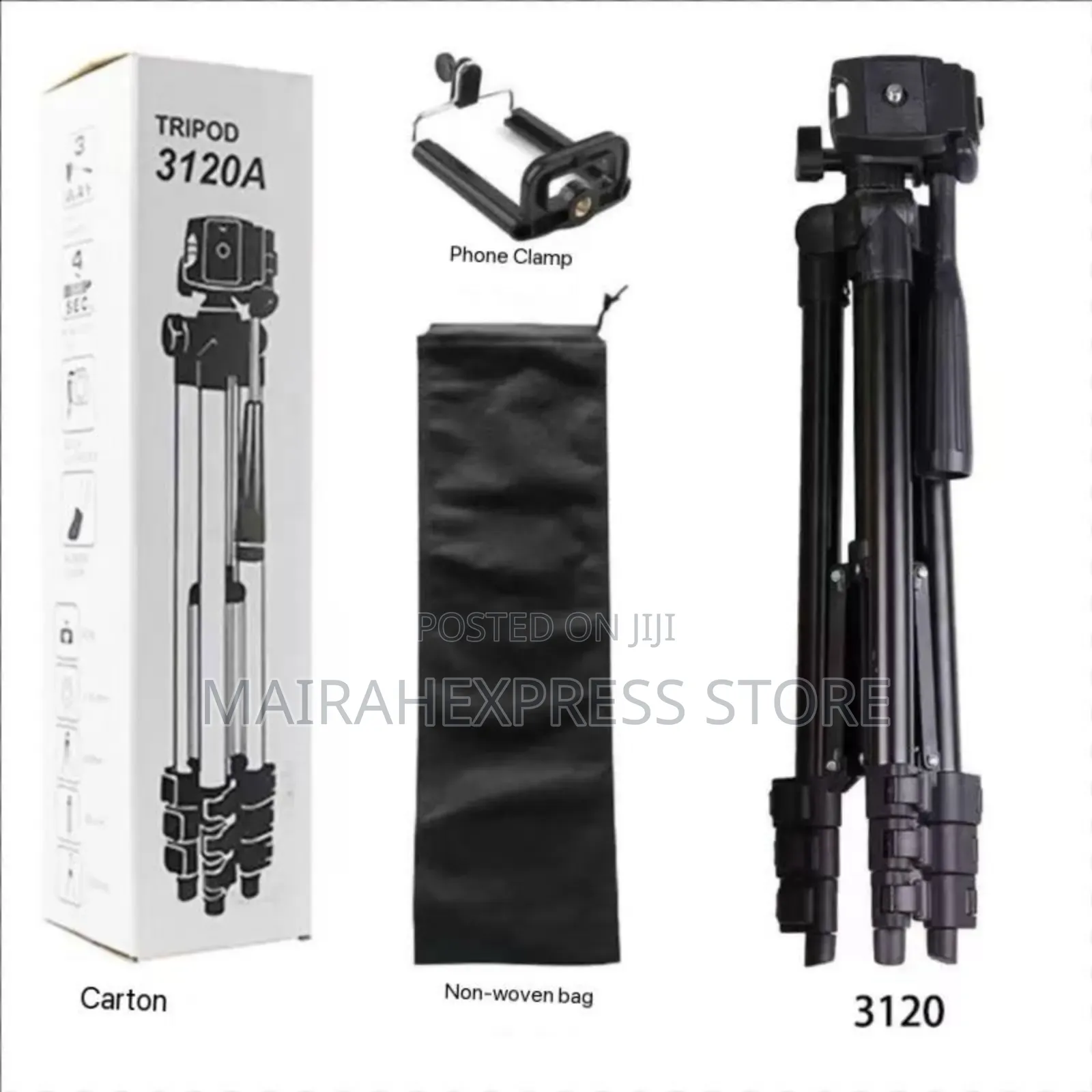 3120a Adjustable Height Portable Camera/Phone Tripod Stand Holder