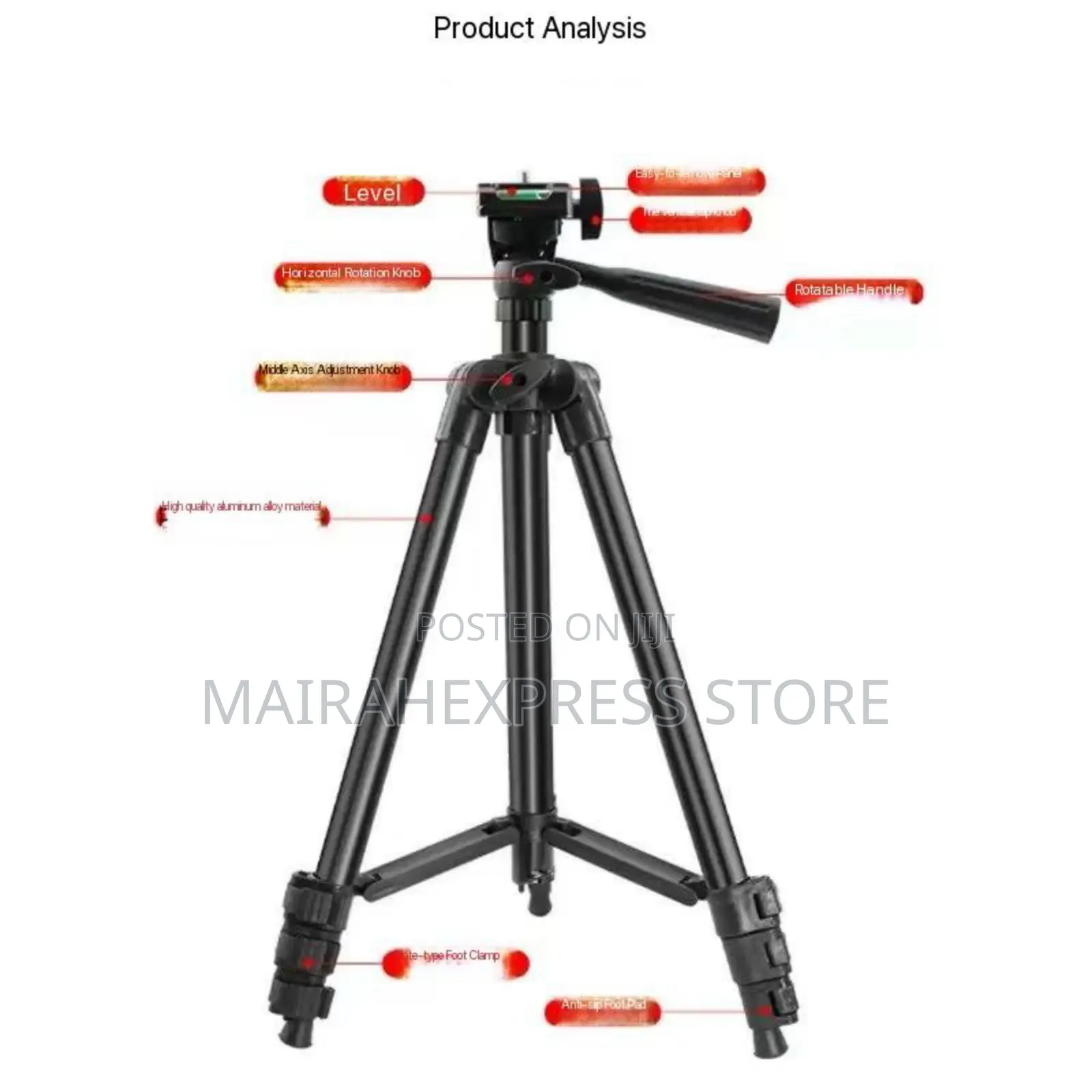3120a Adjustable Height Portable Camera/Phone Tripod Stand Holder