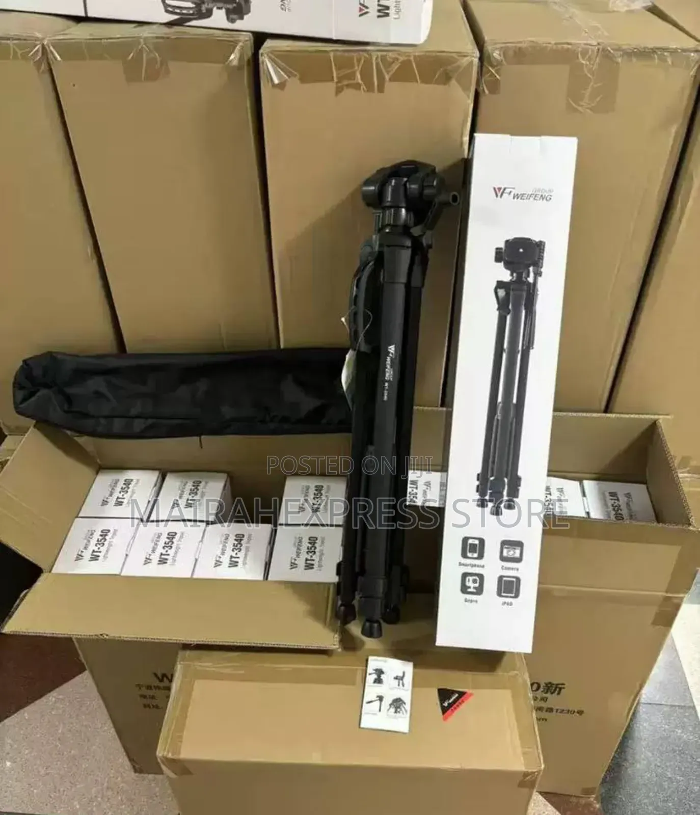 3120a Adjustable Height Portable Camera/Phone Tripod Stand Holder