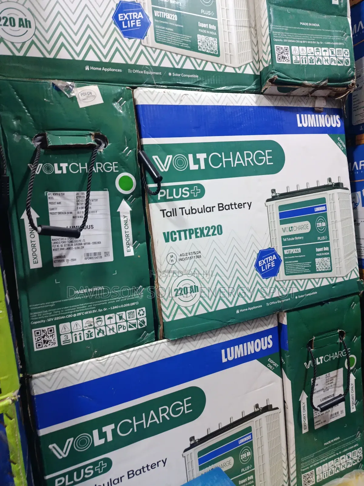 220arh Luminous Solar Tubular Battery I