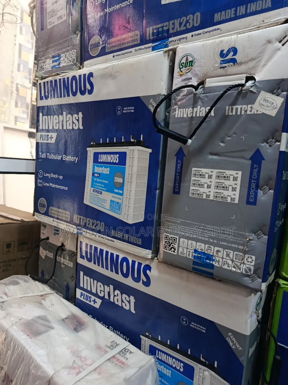 230arh Luminous Solar Tubular Battery