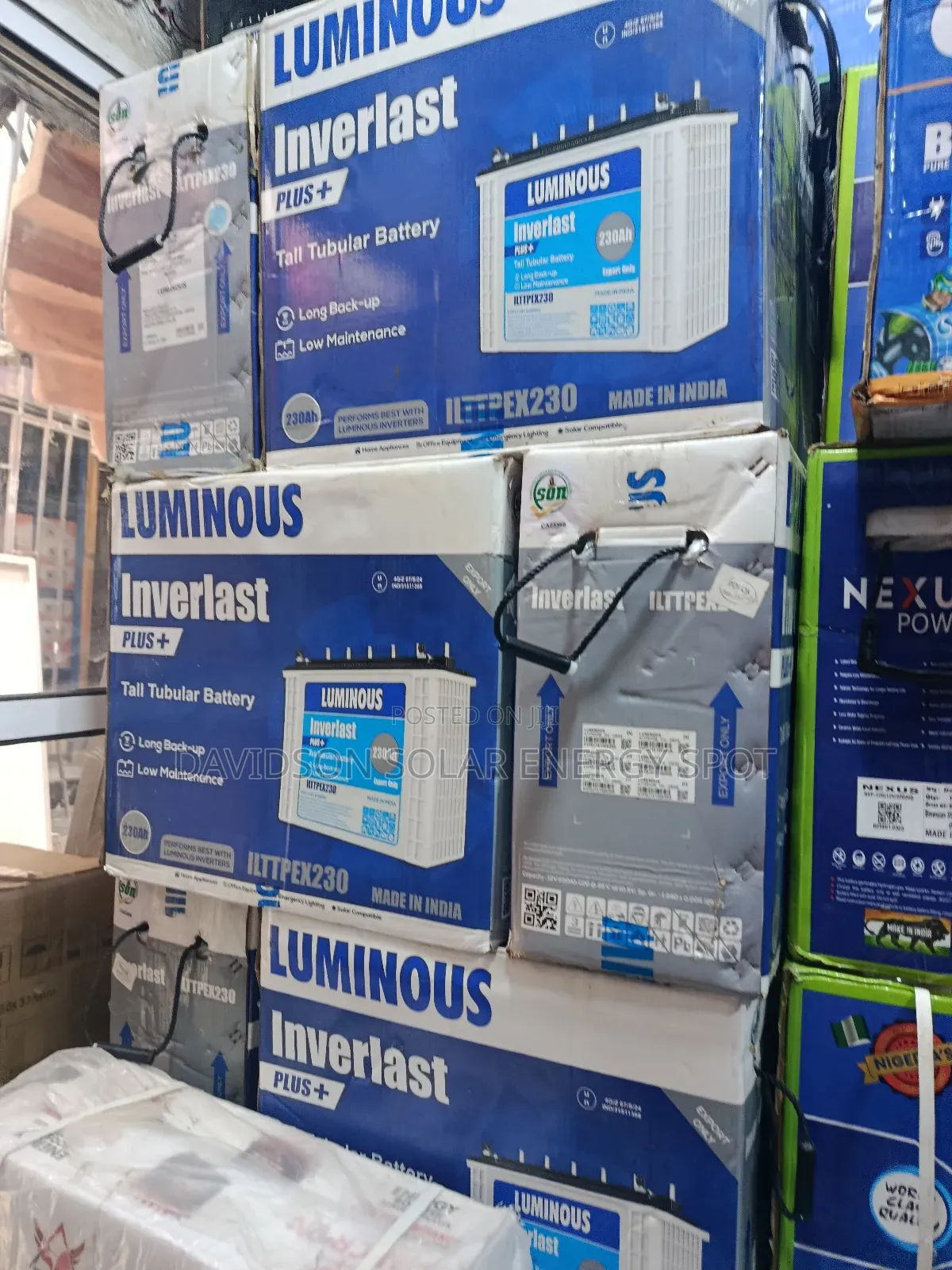230arh Luminous Solar Tubular Battery