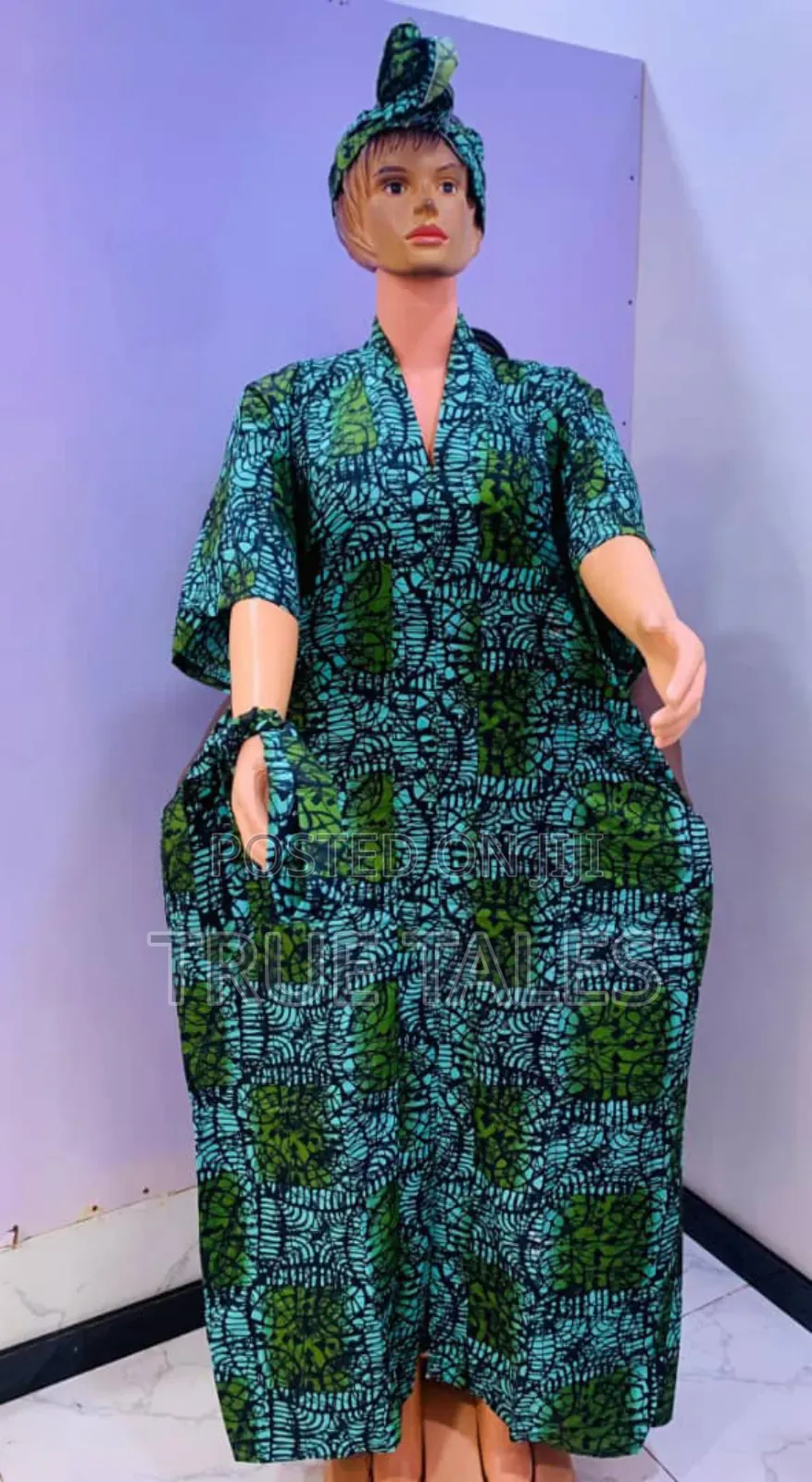 Comfortable Readymade Ankara Boubou/Abaya Free Size Gown