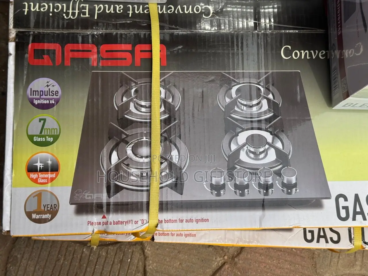 Qasa 4 Burner Inbuilt Gas Cooker