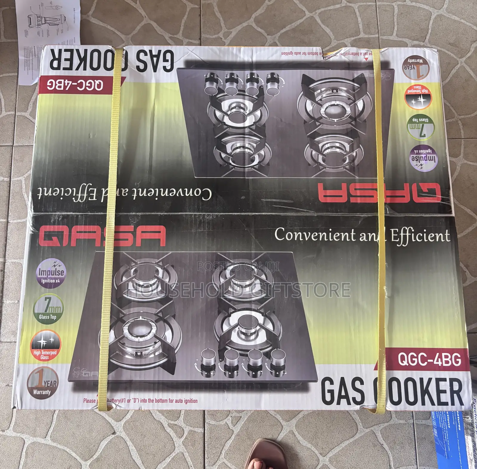 Qasa 4 Burner Inbuilt Gas Cooker