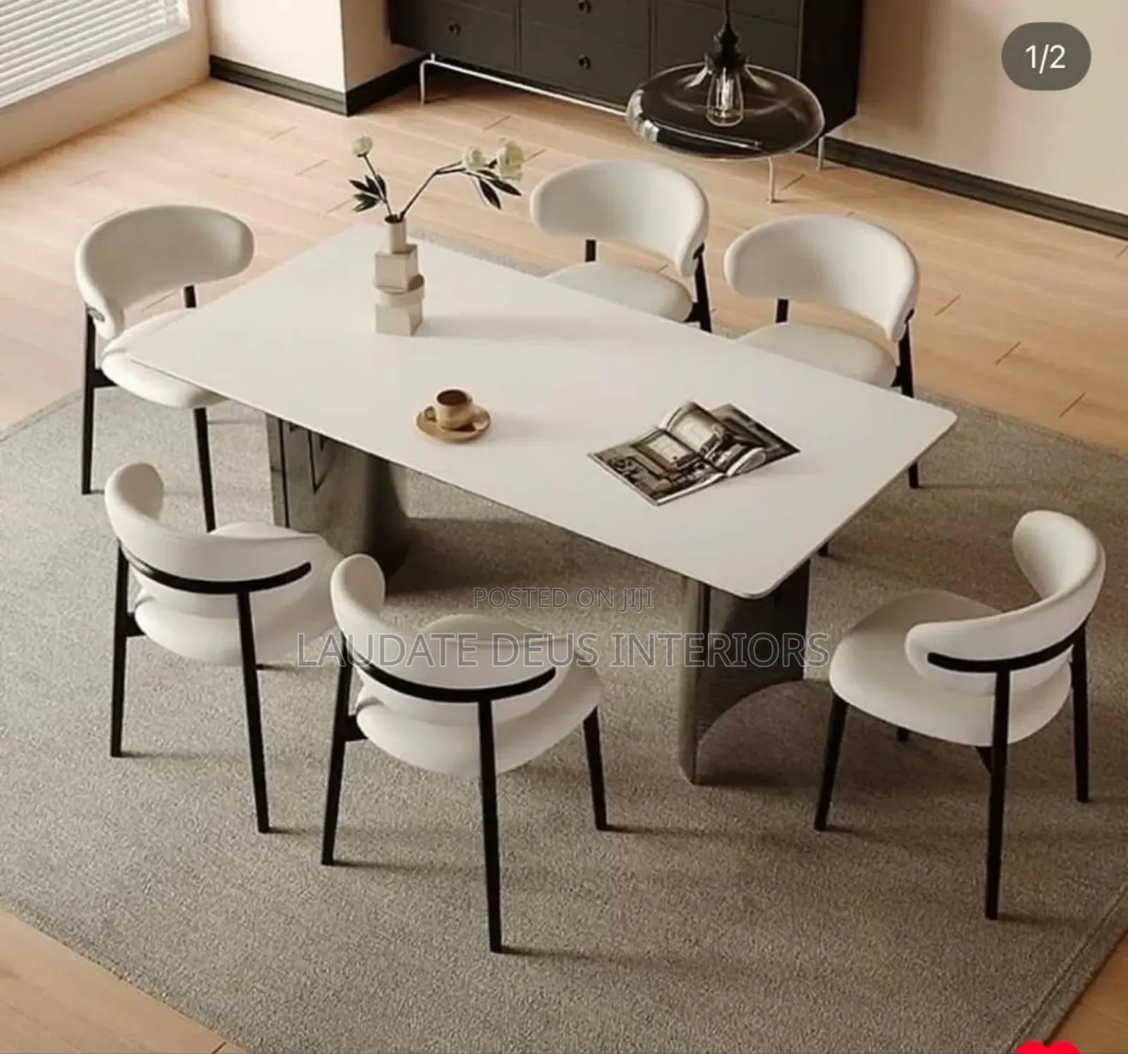 New Imported Classic 6 Seaters Marble Top Dining Table