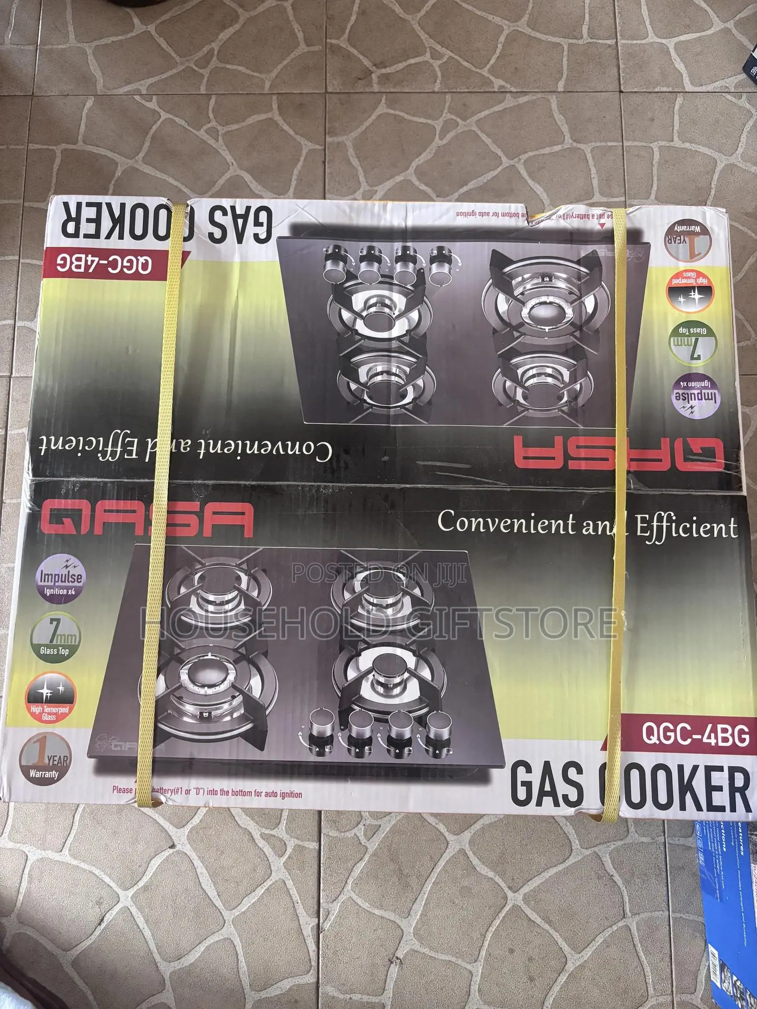 Qasa 4 Burner Inbuilt Gas Cooker