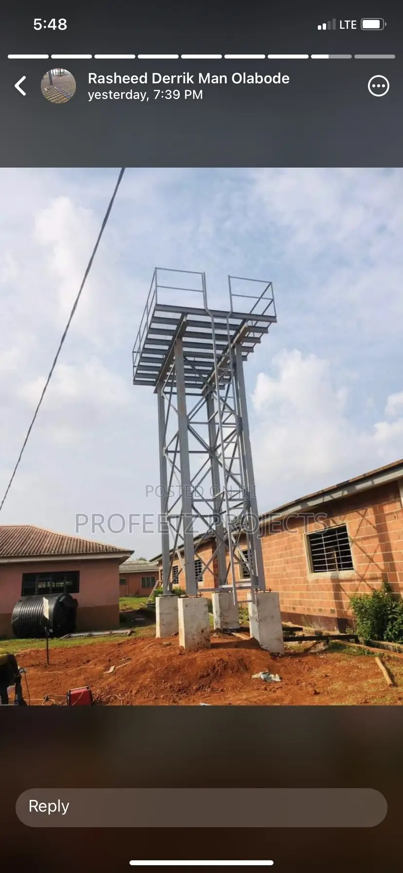 Water Tank Stanchion